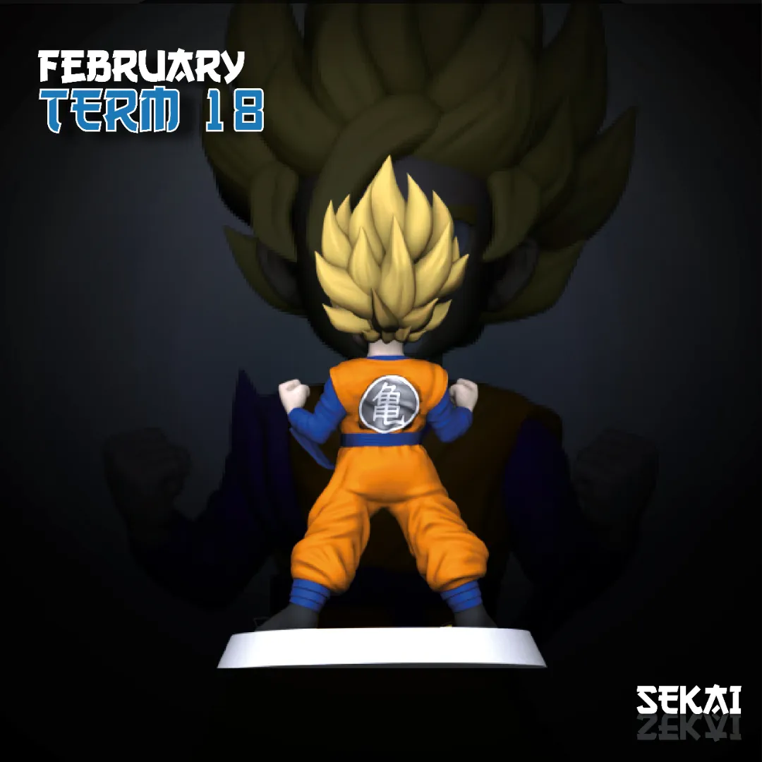 SSJ Goten - Unassembled and Unpainted Garage Kit - Model Designed by Sekai3D