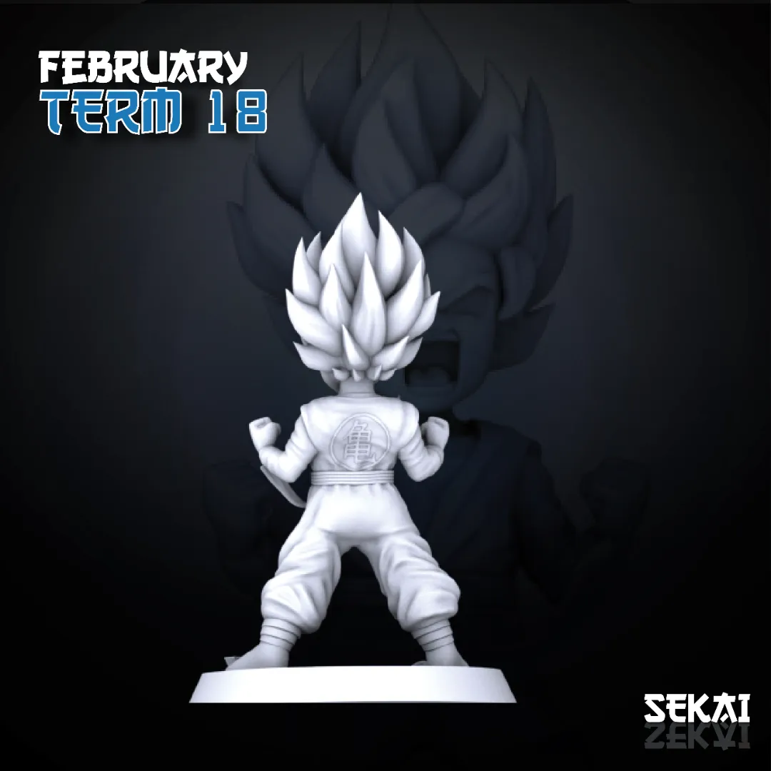 SSJ Goten - Unassembled and Unpainted Garage Kit - Model Designed by Sekai3D