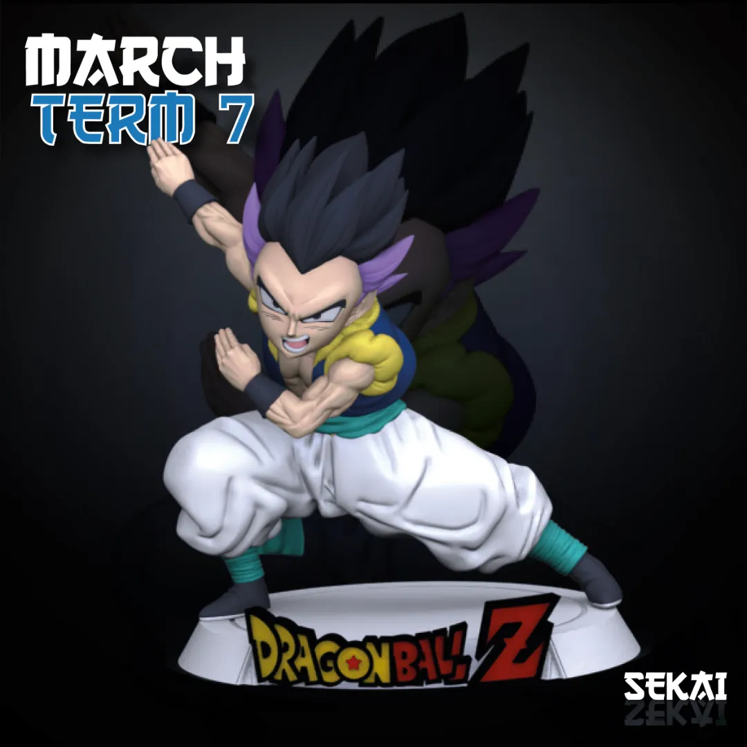 Gotenks - Unassembled and Unpainted Garage Kit - Model Designed by Sekai3D
