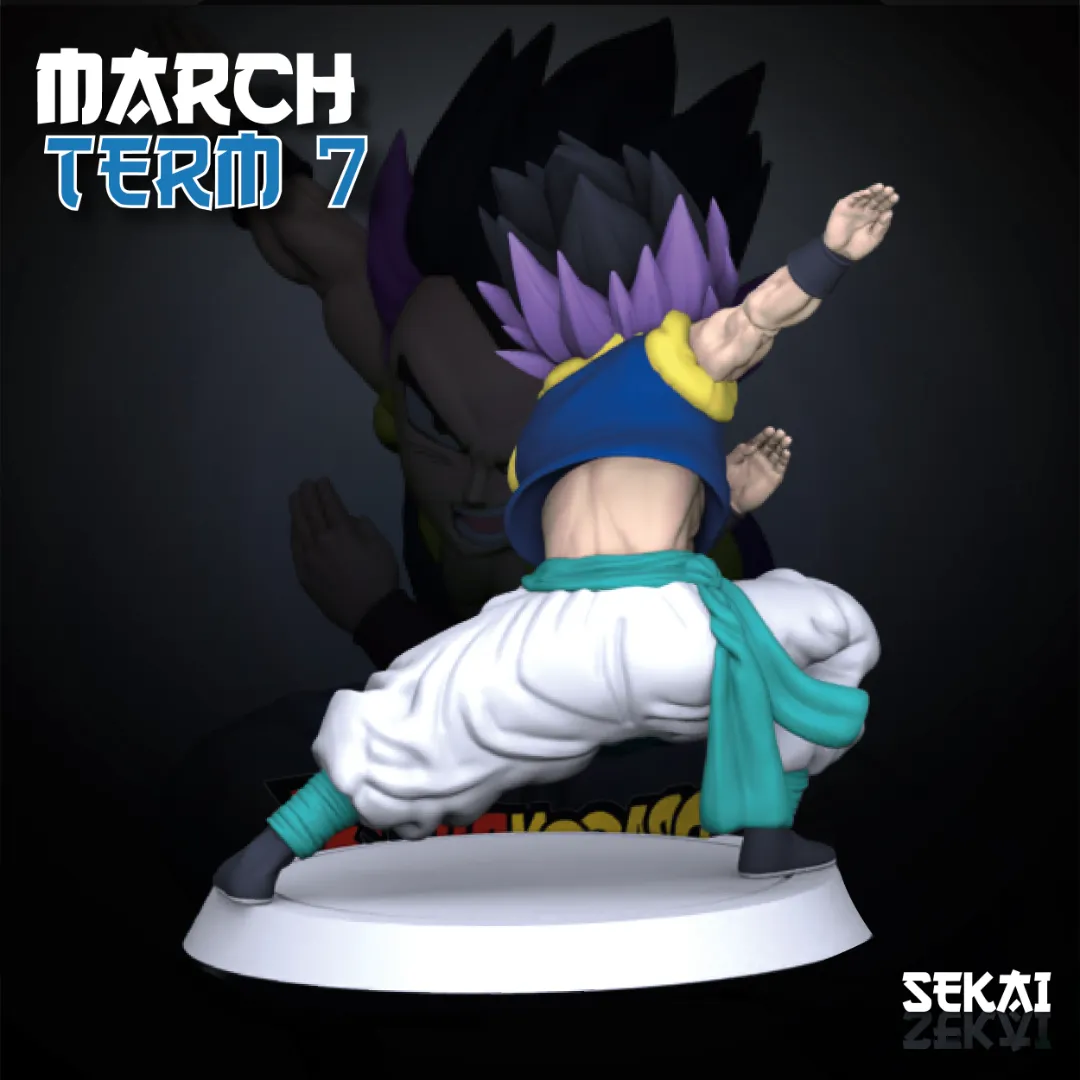 Gotenks - Unassembled and Unpainted Garage Kit - Model Designed by Sekai3D