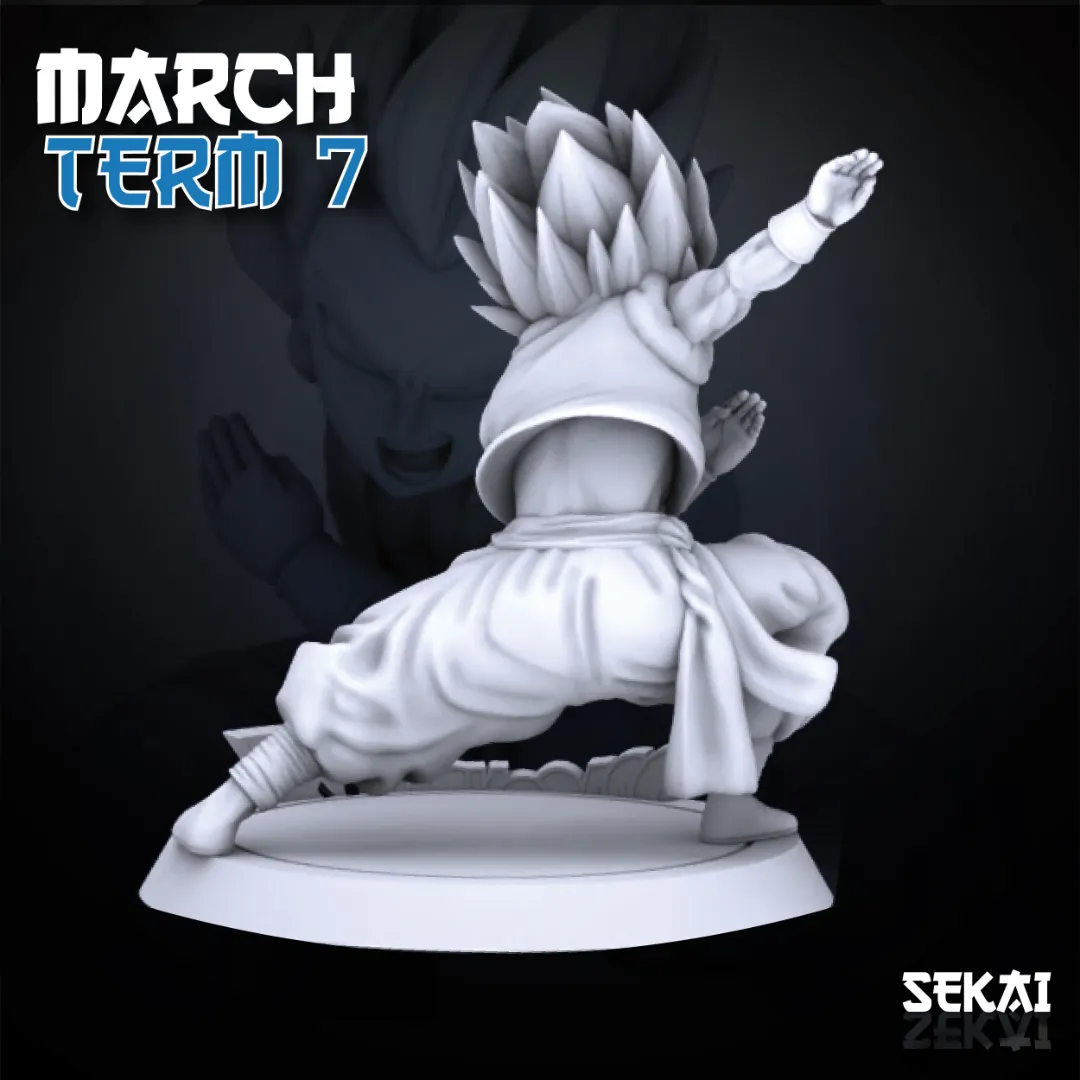 Gotenks - Unassembled and Unpainted Garage Kit - Model Designed by Sekai3D