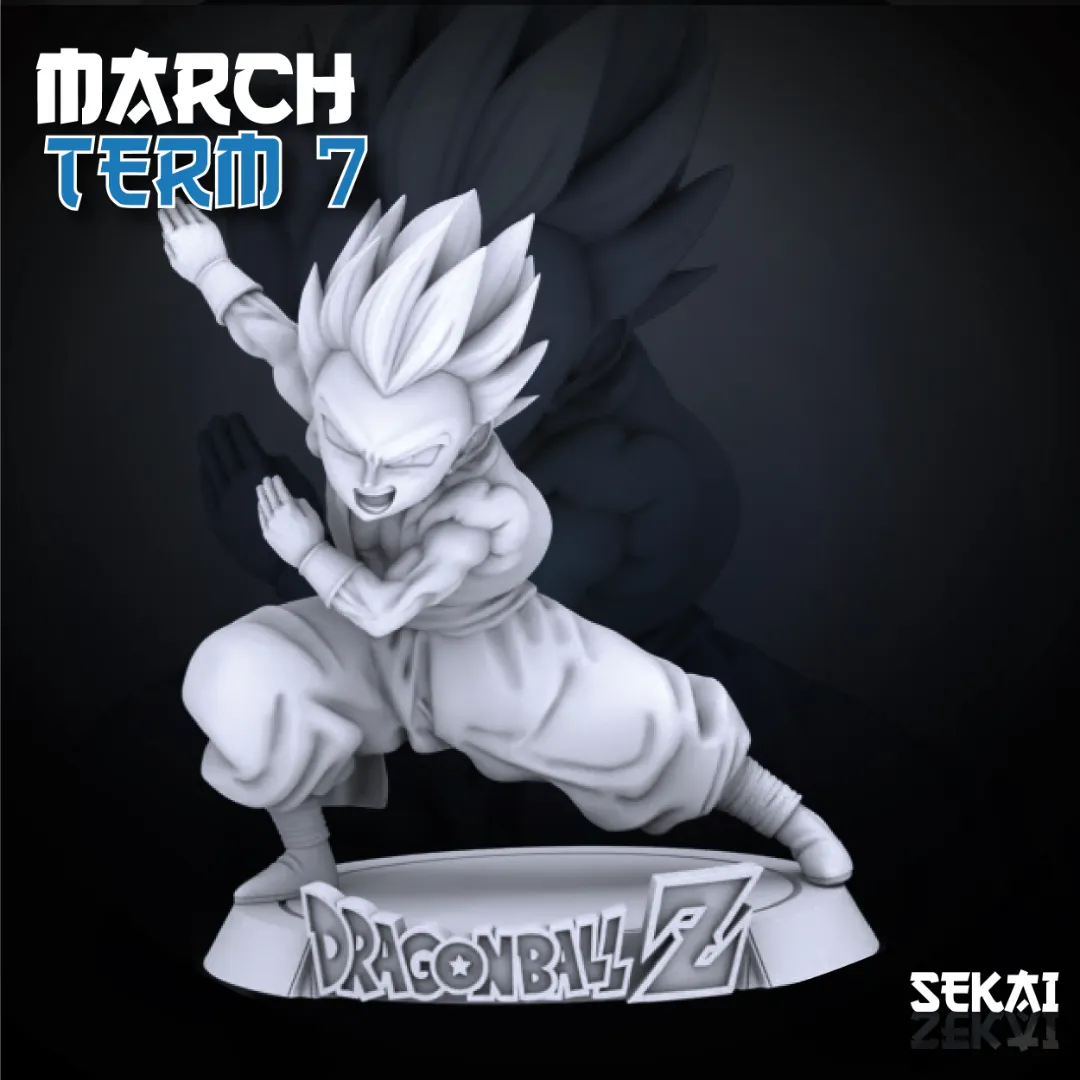 Gotenks - Unassembled and Unpainted Garage Kit - Model Designed by Sekai3D