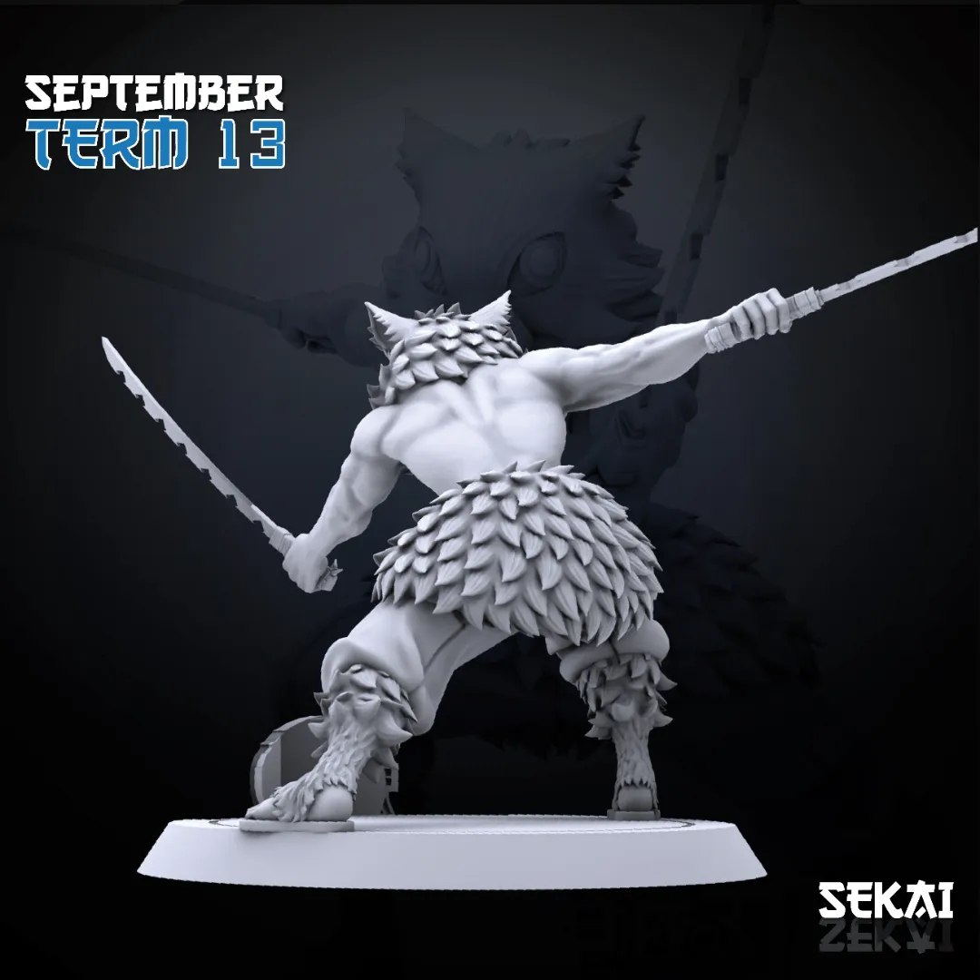 Inosuke - Unassembled and Unpainted Garage Kit - Model Designed by Sekai 3D