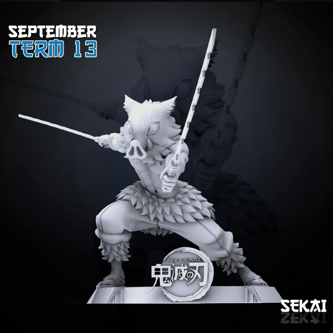 Inosuke - Unassembled and Unpainted Garage Kit - Model Designed by Sekai 3D