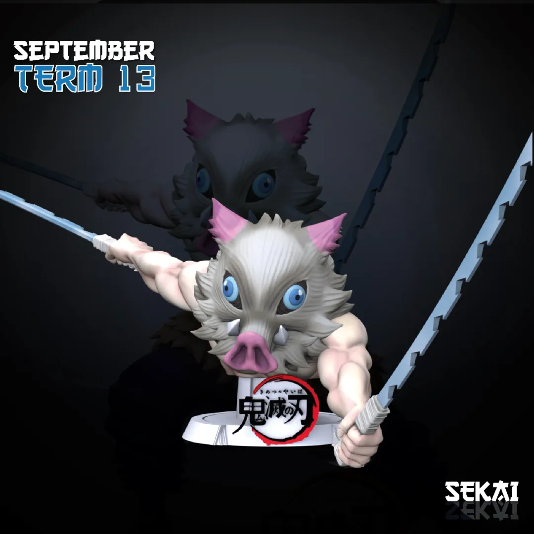 Inosuke - Unassembled and Unpainted Garage Kit - Model Designed by Sekai 3D