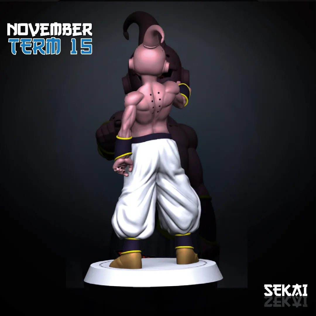 Kid Buu - Unassembled and Unpainted Garage Kit - Model Designed by Sekai3D