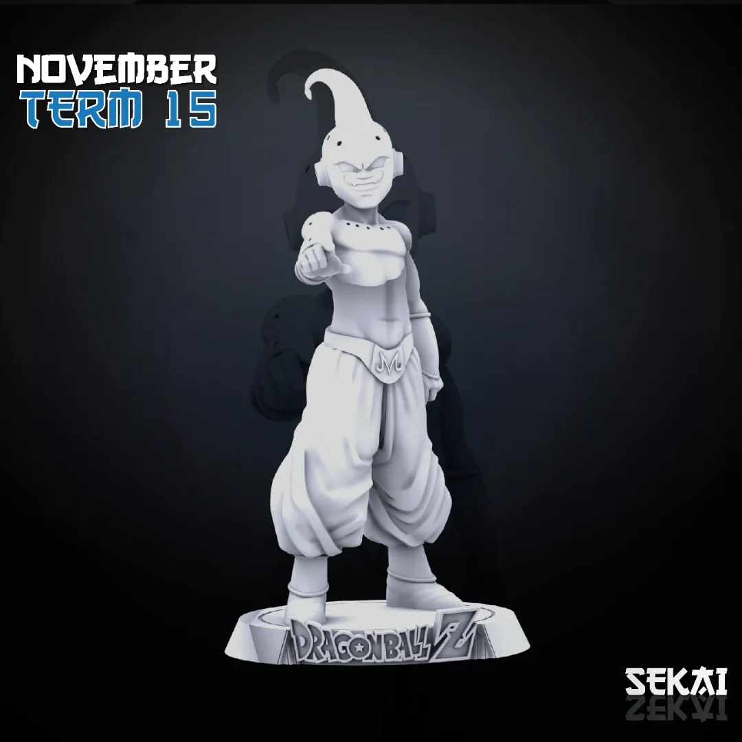 Kid Buu - Unassembled and Unpainted Garage Kit - Model Designed by Sekai3D