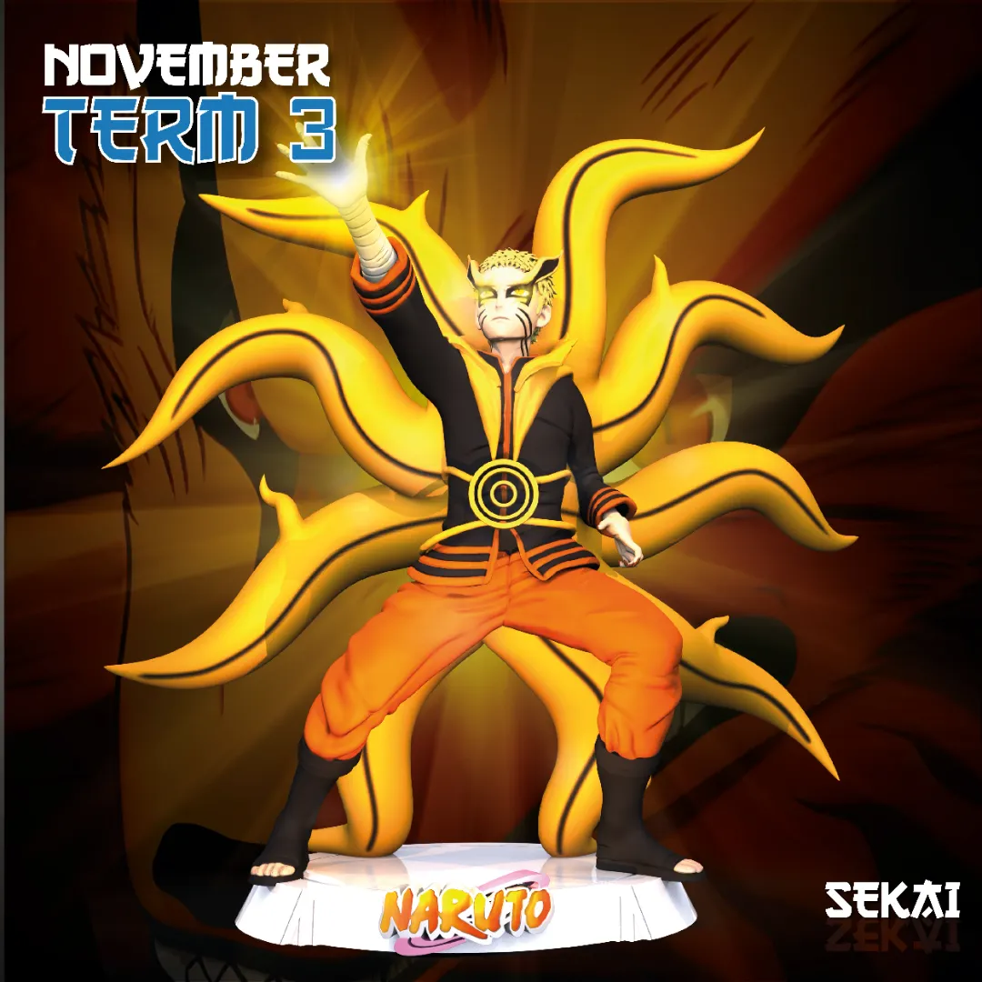 Naruto Baryon Mode - Unassembled and Unpainted Garage Kit - Model Designed by Sekai3D