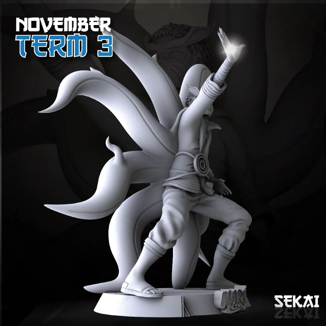 Naruto Baryon Mode - Unassembled and Unpainted Garage Kit - Model Designed by Sekai3D