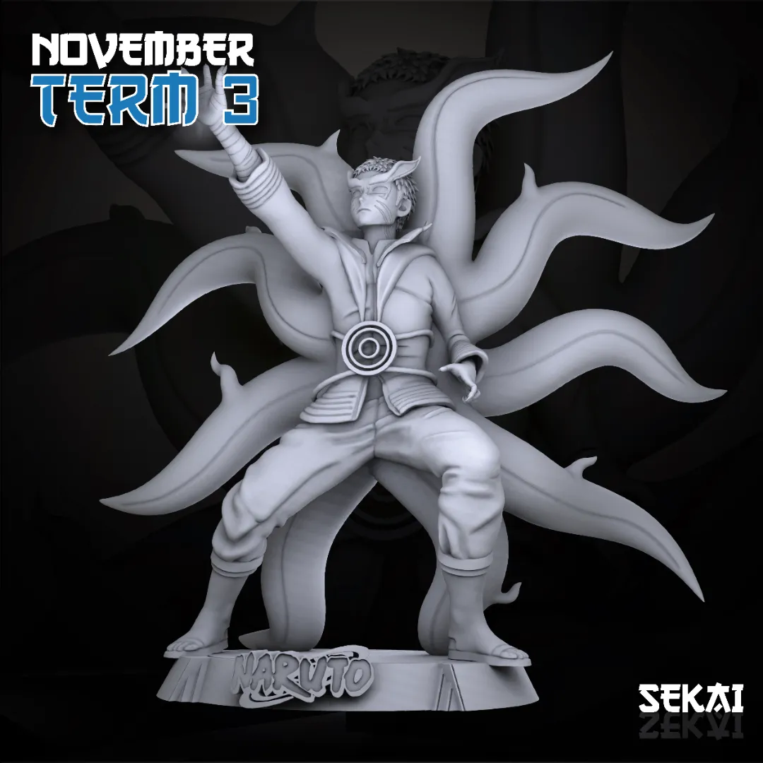 Naruto Baryon Mode - Unassembled and Unpainted Garage Kit - Model Designed by Sekai3D