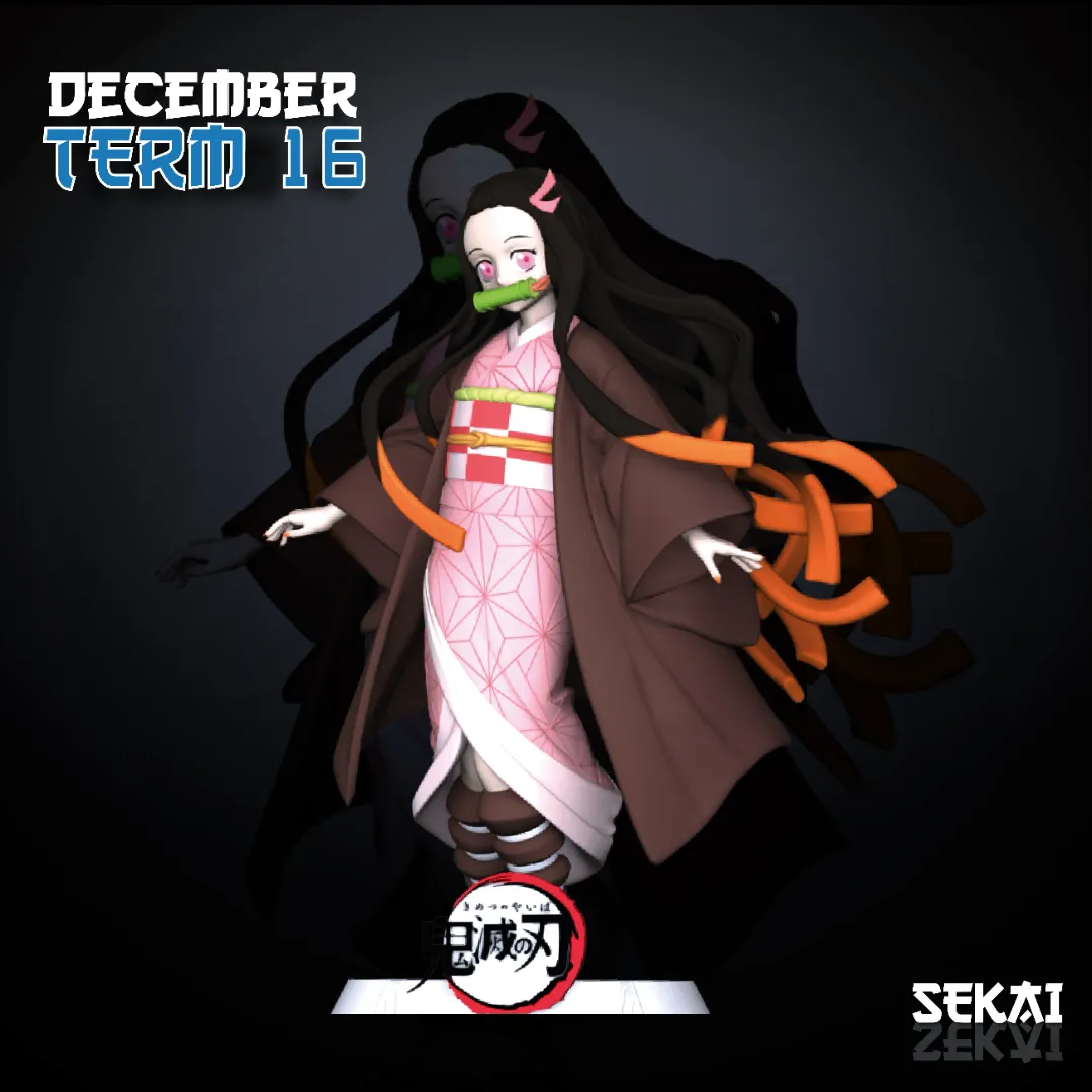 Nezuko - Unassembled and Unpainted Garage Kit - Model Designed by Sekai3D