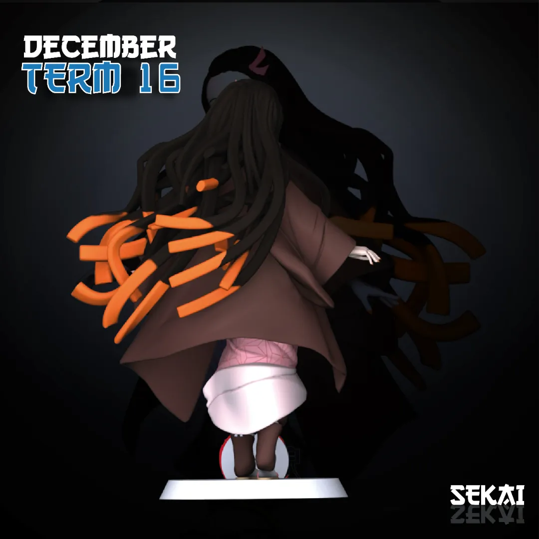Nezuko - Unassembled and Unpainted Garage Kit - Model Designed by Sekai3D
