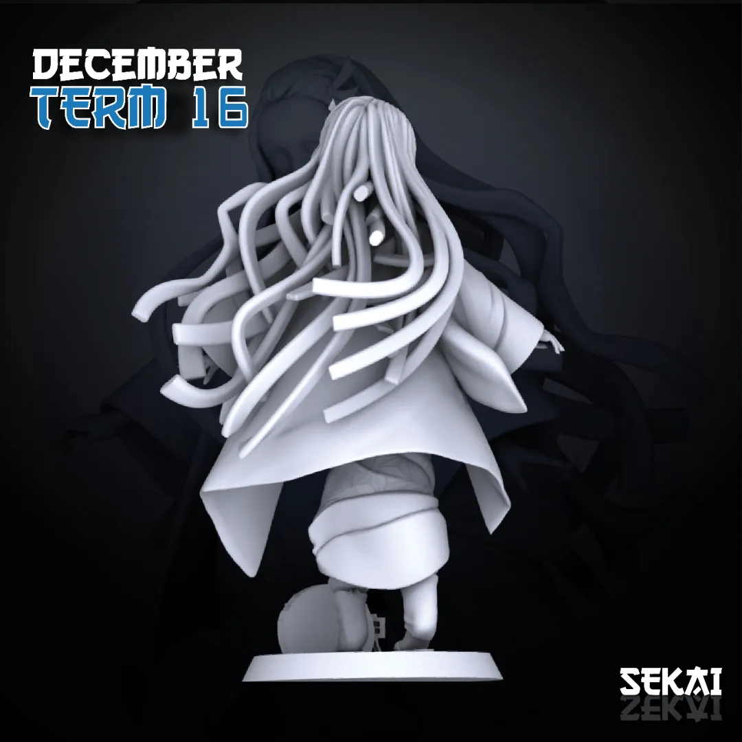 Nezuko - Unassembled and Unpainted Garage Kit - Model Designed by Sekai3D