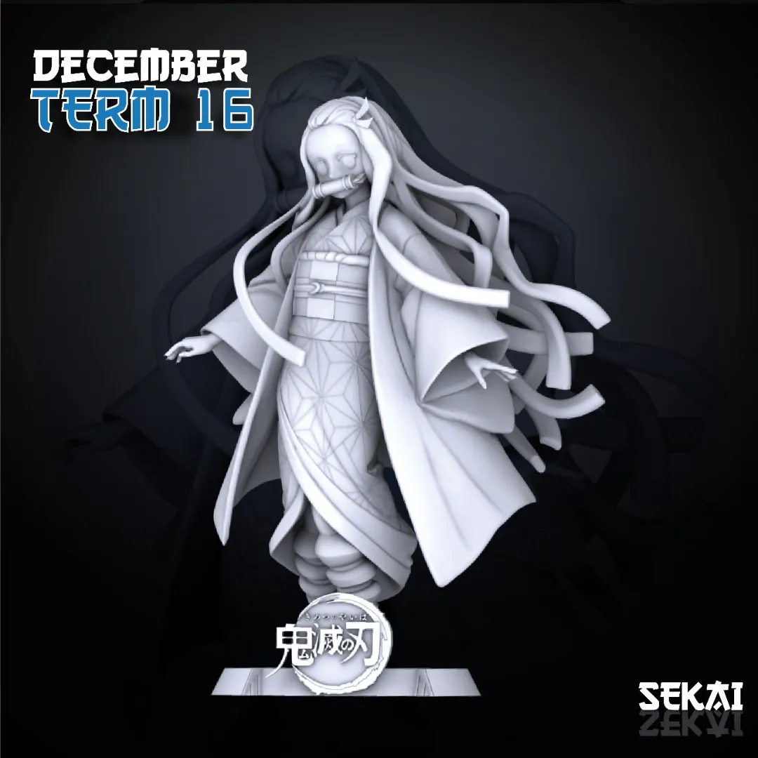 Nezuko - Unassembled and Unpainted Garage Kit - Model Designed by Sekai3D