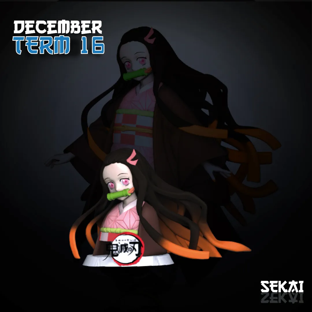 Nezuko - Unassembled and Unpainted Garage Kit - Model Designed by Sekai3D