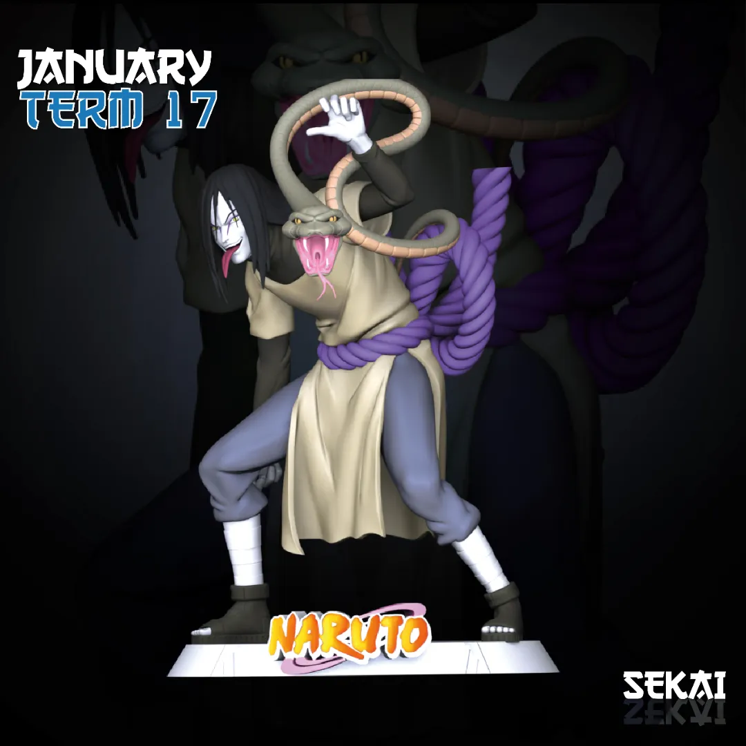 Orochimaru - Unassembled and Unpainted Garage Kit - Model Designed by Sekai3D