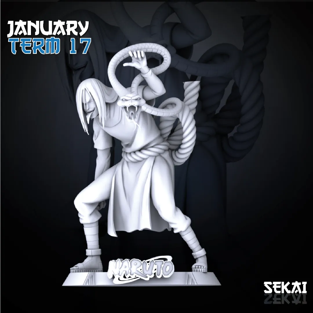 Orochimaru - Unassembled and Unpainted Garage Kit - Model Designed by Sekai3D