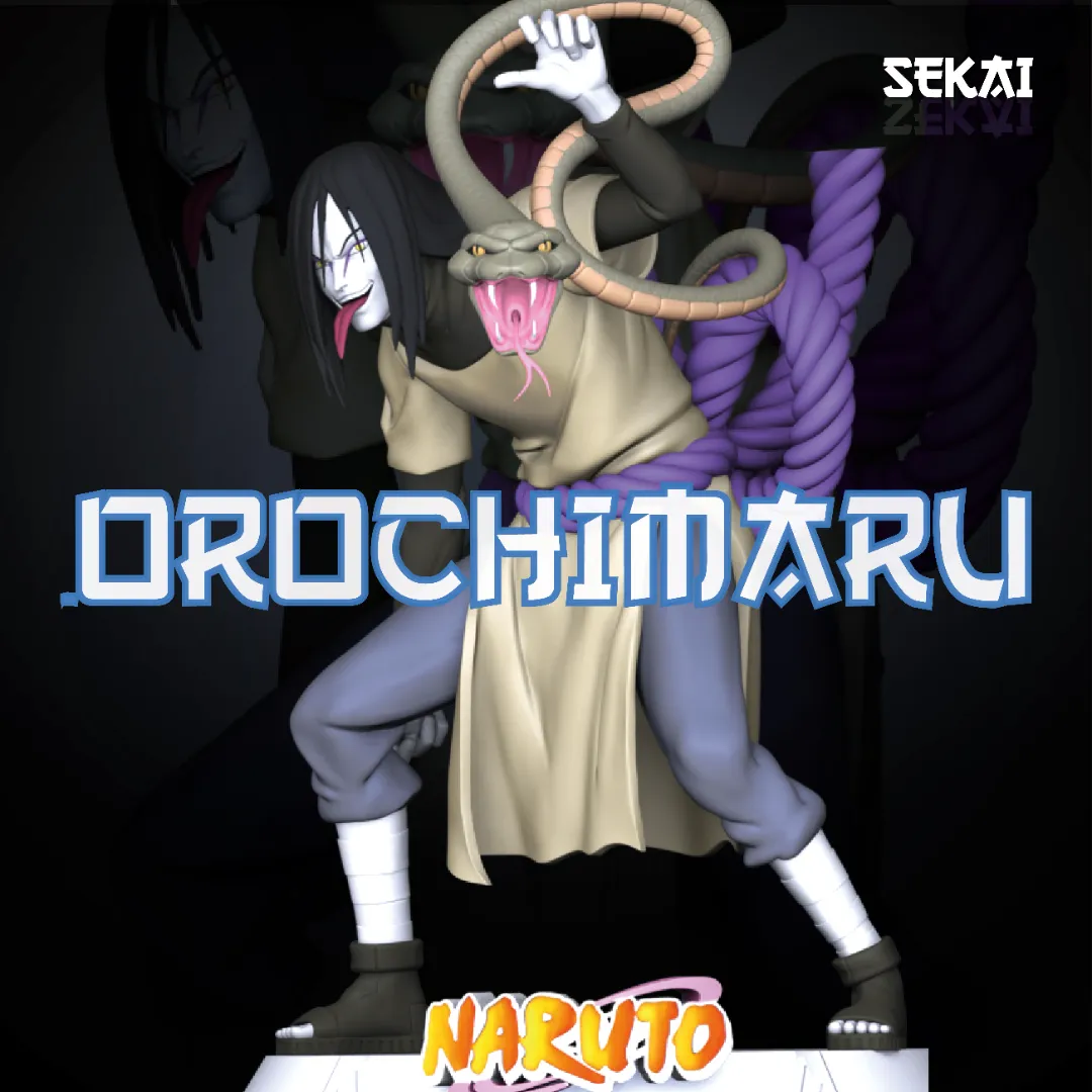 Orochimaru - Unassembled and Unpainted Garage Kit - Model Designed by Sekai3D