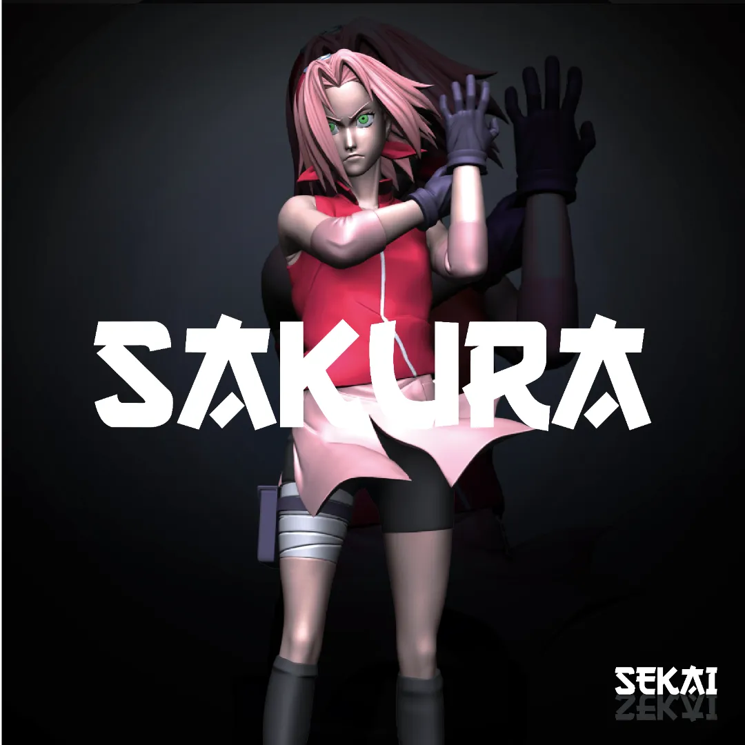 Sakura - Unassembled and Unpainted Garage Kit - Model Designed by Sekai3D