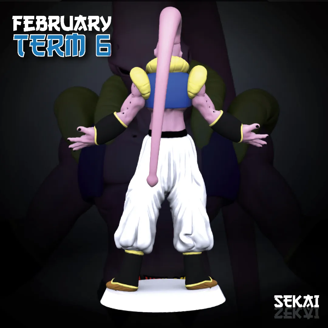 Super Buu (Gotenks Absorbed) - Unassembled and Unpainted Garage Kit - Model Designed by Sekai3D