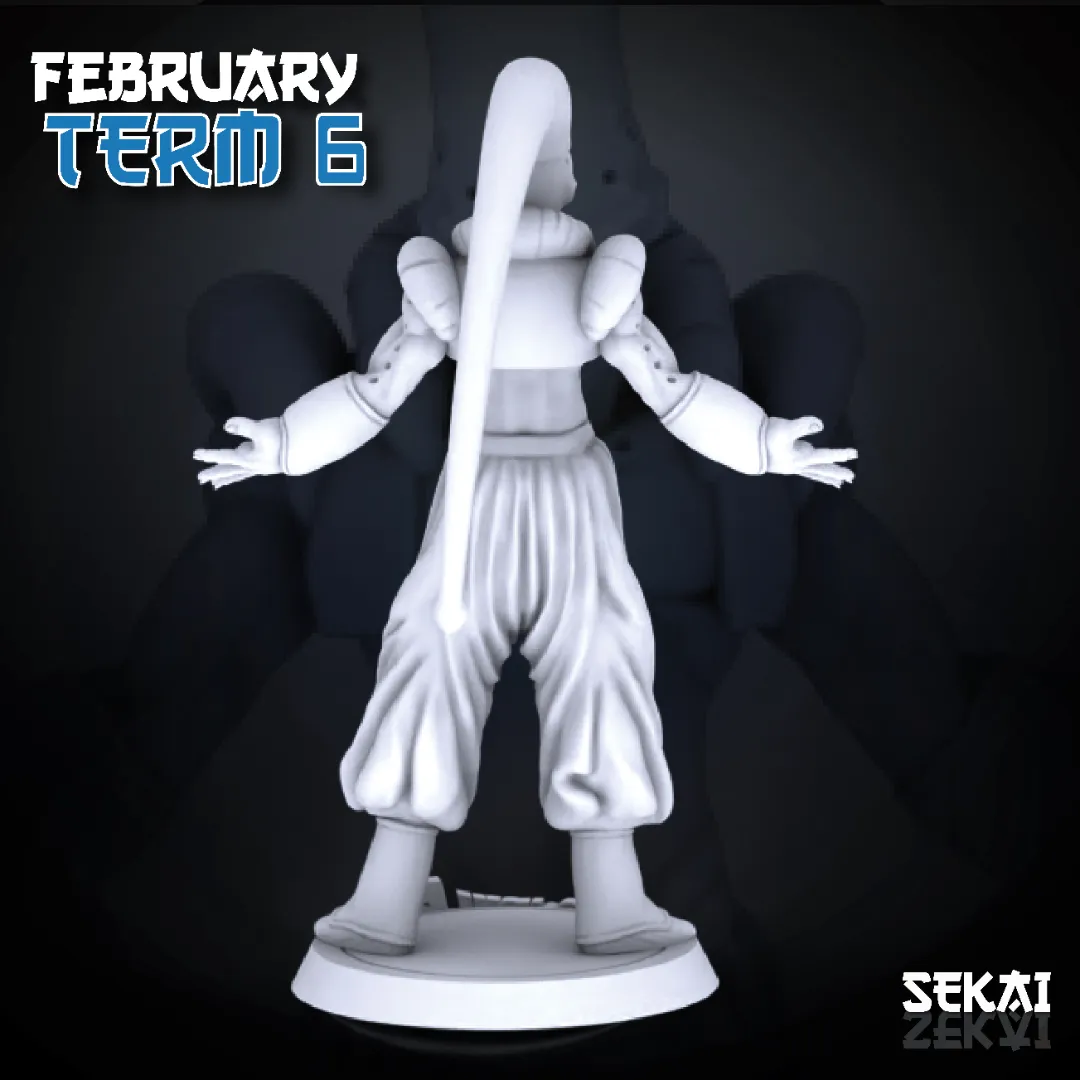 Super Buu (Gotenks Absorbed) - Unassembled and Unpainted Garage Kit - Model Designed by Sekai3D