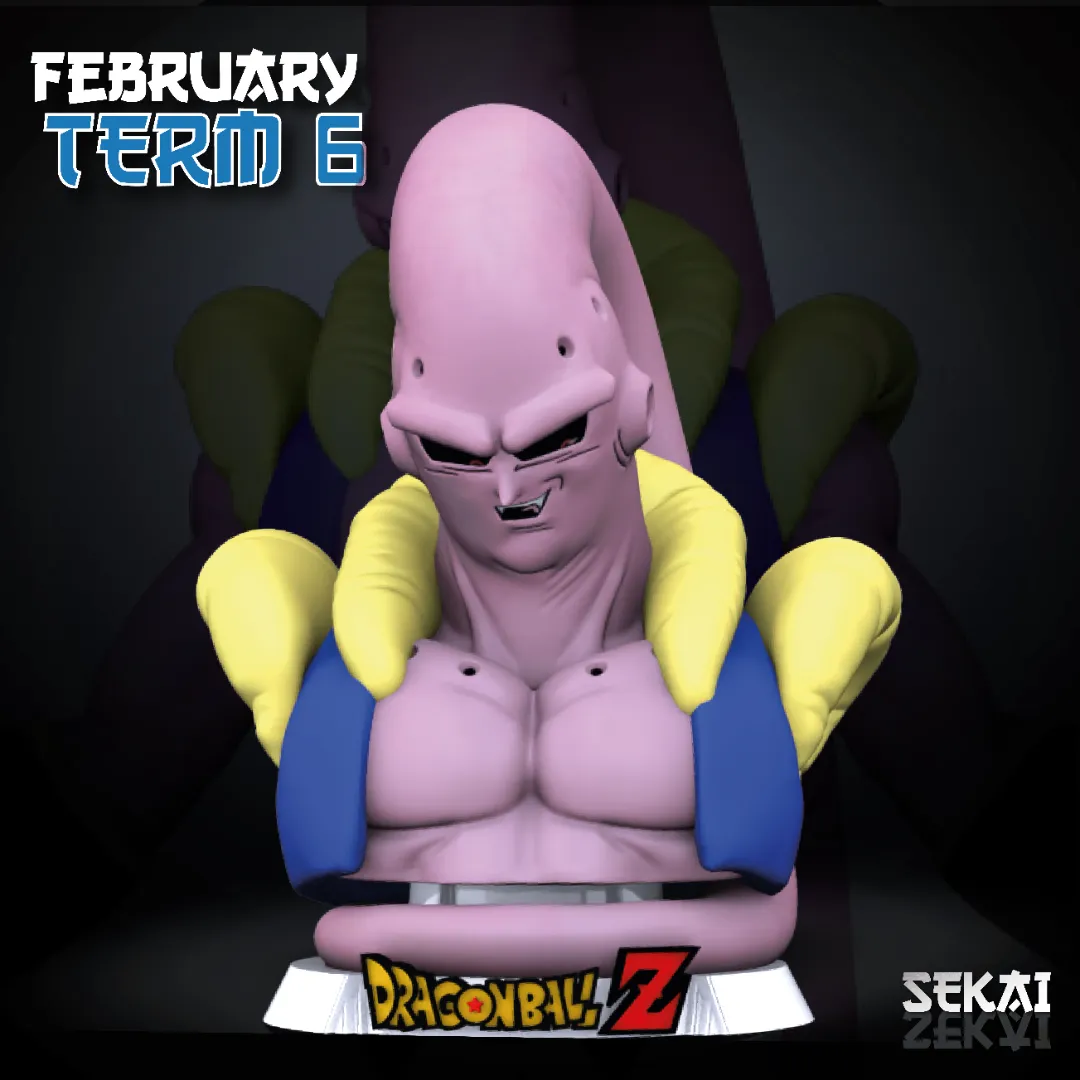 Super Buu (Gotenks Absorbed) - Unassembled and Unpainted Garage Kit - Model Designed by Sekai3D