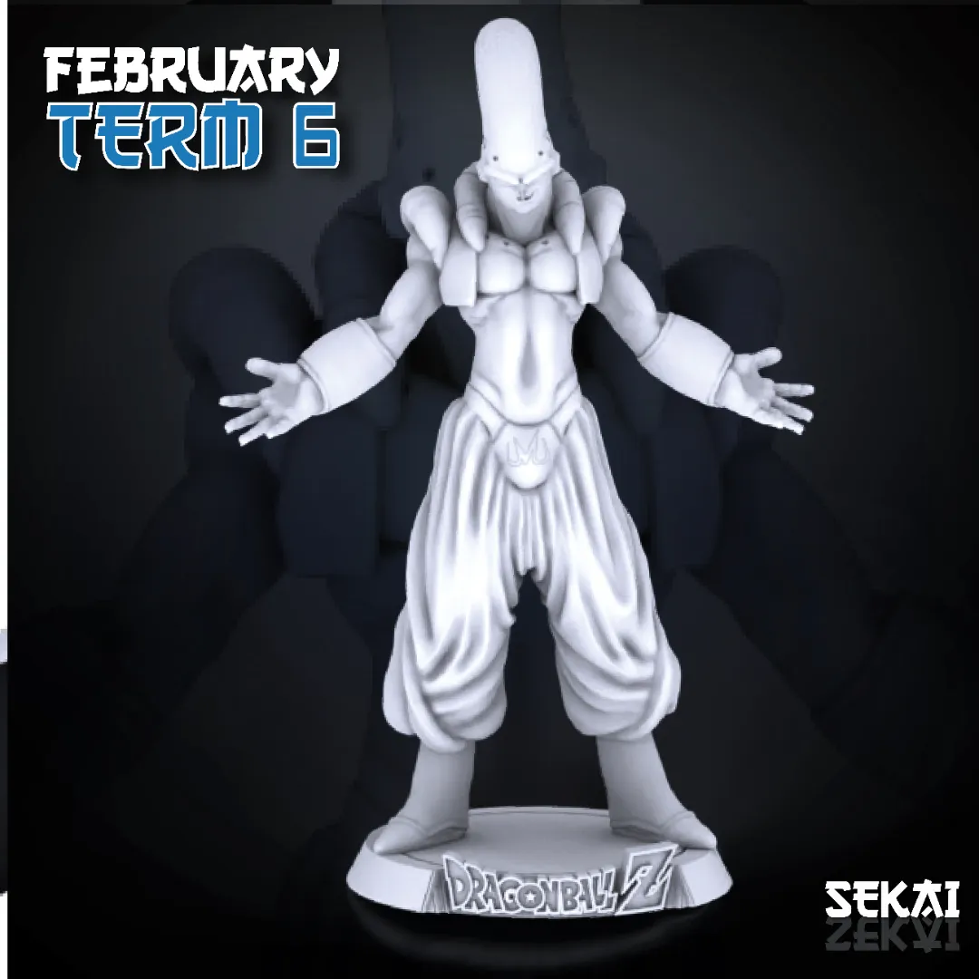 Super Buu (Gotenks Absorbed) - Unassembled and Unpainted Garage Kit - Model Designed by Sekai3D