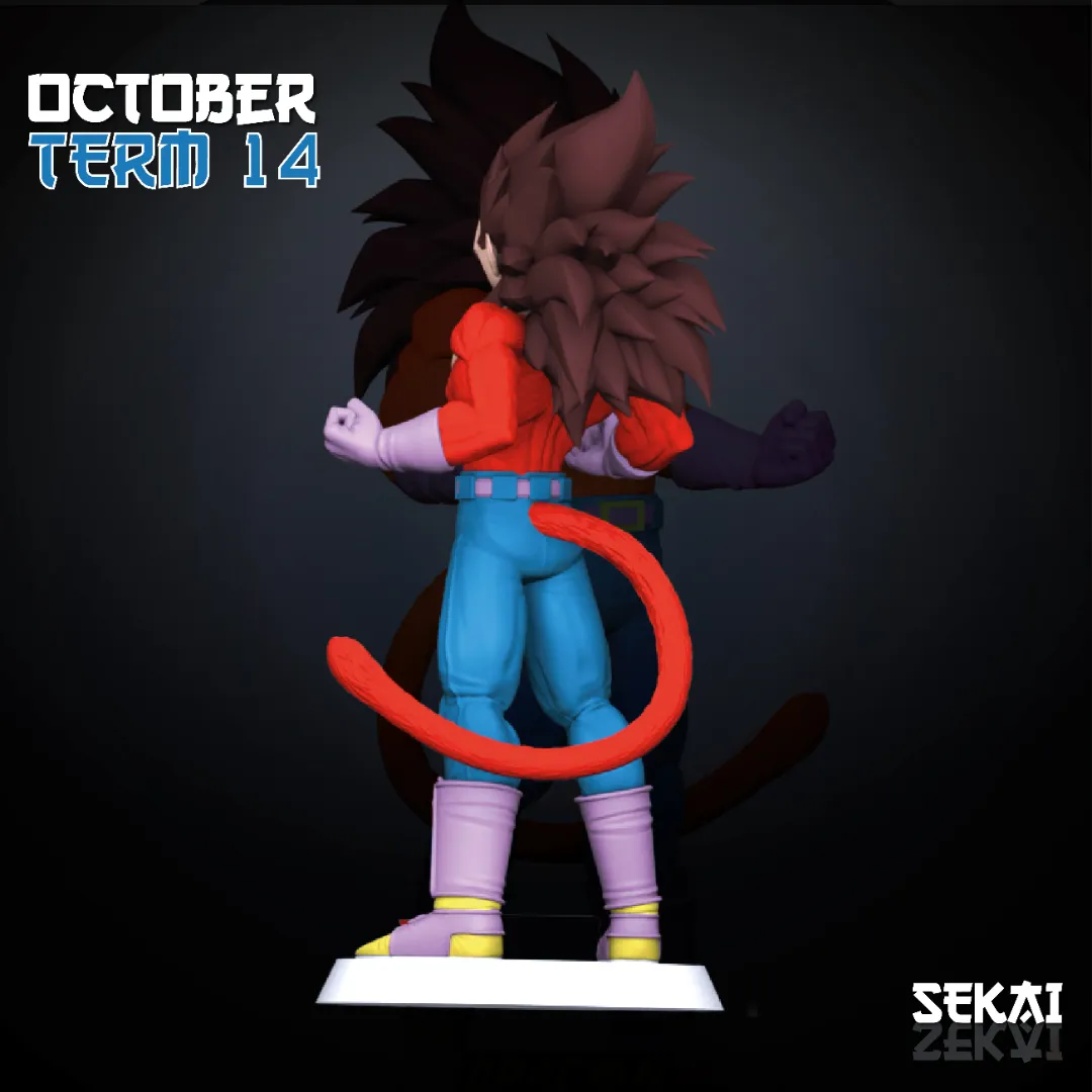 SSJ4 Vegeta - Unassembled and Unpainted Garage Kit - Model Designed by Sekai3D