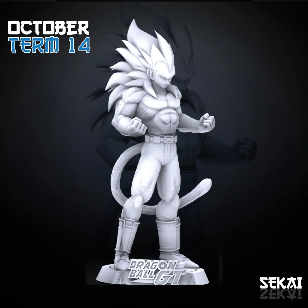 SSJ4 Vegeta - Unassembled and Unpainted Garage Kit - Model Designed by Sekai3D