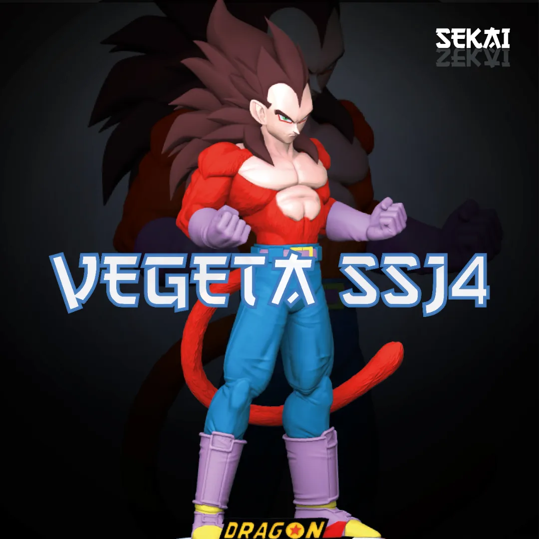 SSJ4 Vegeta - Unassembled and Unpainted Garage Kit - Model Designed by Sekai3D