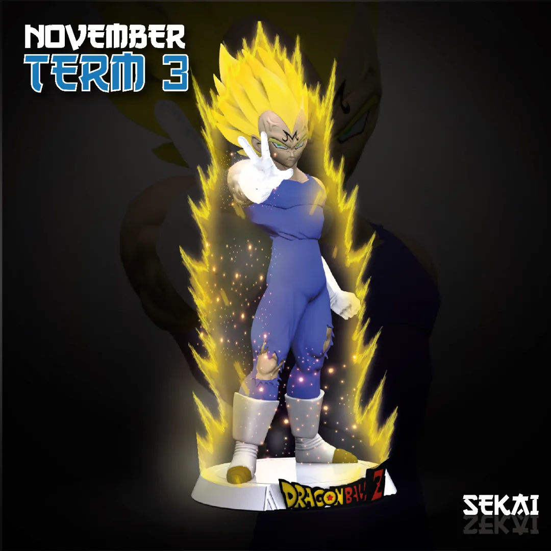 Majin Vegeta - Unassembled and Unpainted Garage Kit - Model Designed by Sekai3D