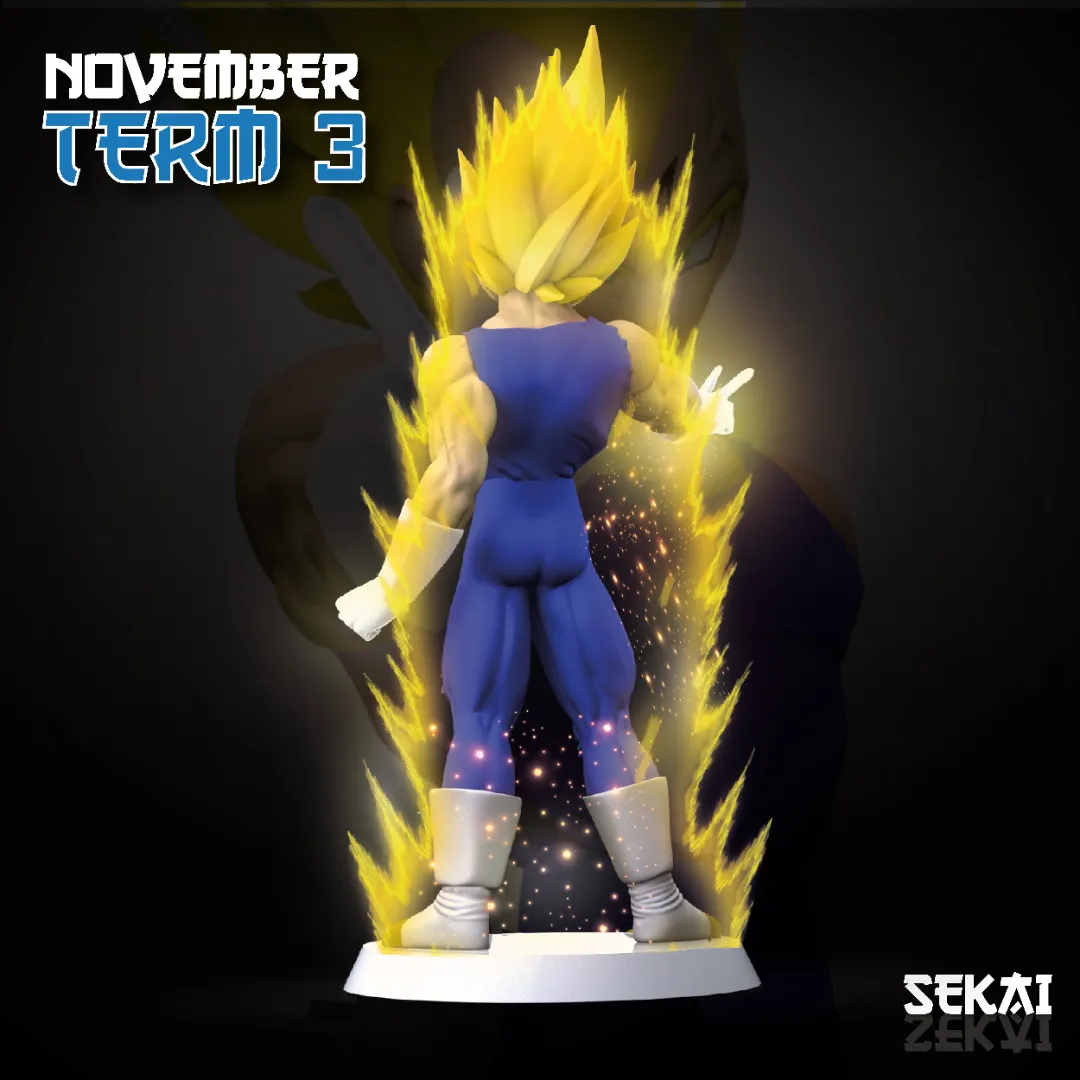 Majin Vegeta - Unassembled and Unpainted Garage Kit - Model Designed by Sekai3D
