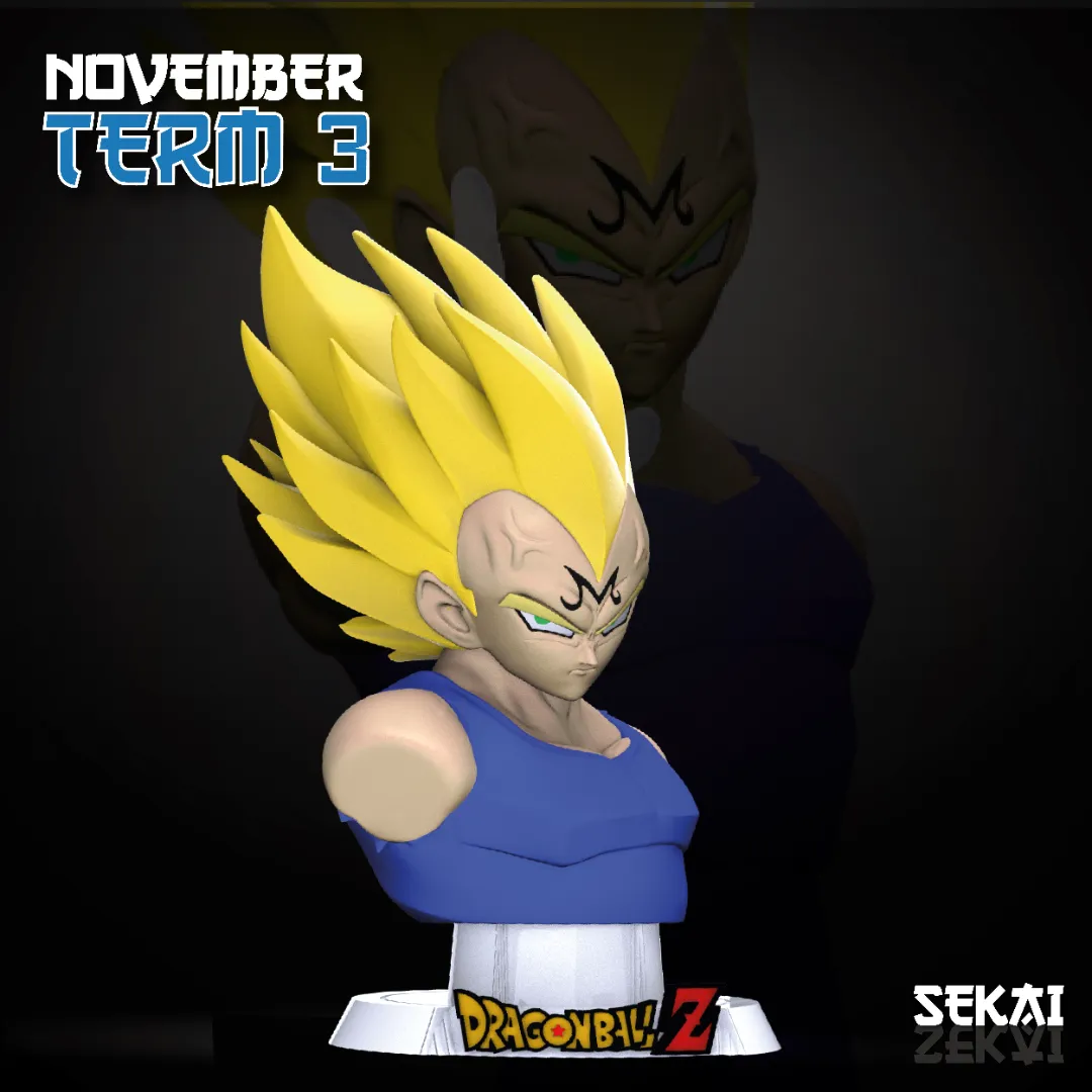 Majin Vegeta - Unassembled and Unpainted Garage Kit - Model Designed by Sekai3D