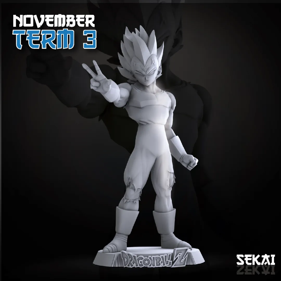 Majin Vegeta - Unassembled and Unpainted Garage Kit - Model Designed by Sekai3D