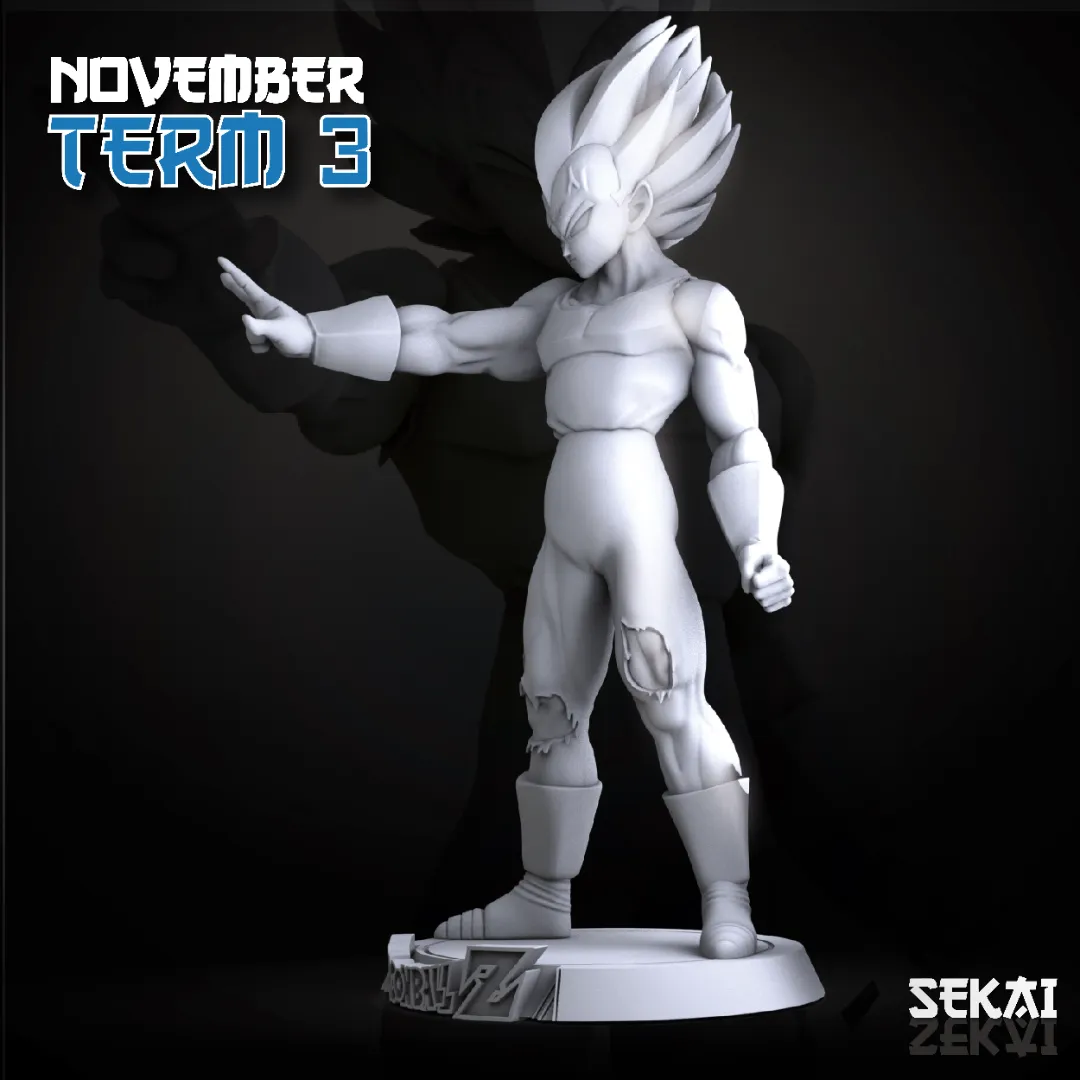 Majin Vegeta - Unassembled and Unpainted Garage Kit - Model Designed by Sekai3D