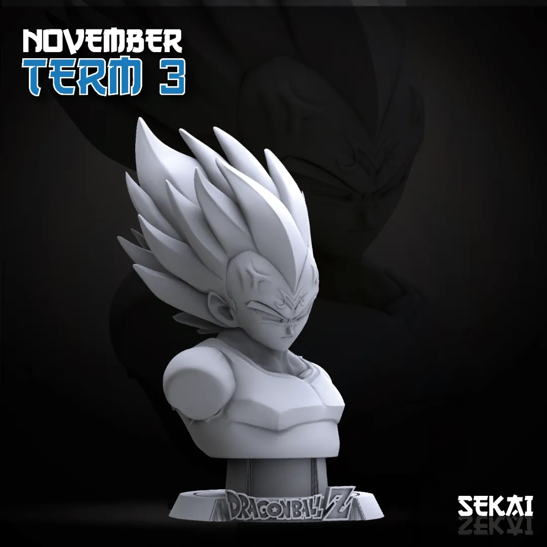 Majin Vegeta - Unassembled and Unpainted Garage Kit - Model Designed by Sekai3D