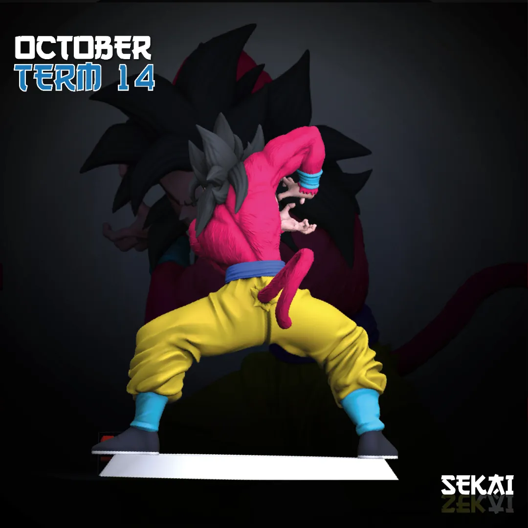 SSJ4 Goku - Unassembled and Unpainted Garage Kit - Model Designed by Sekai3D