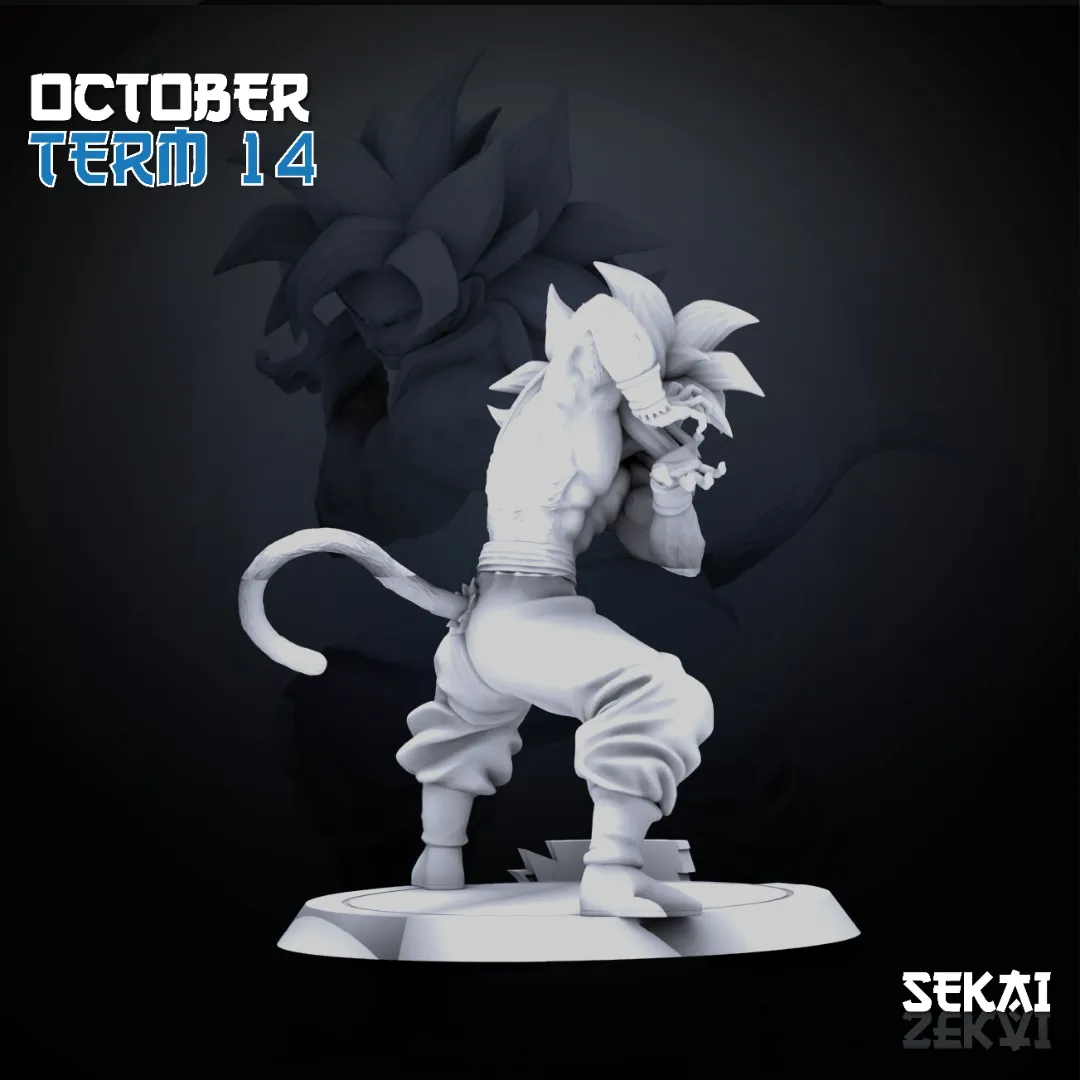 SSJ4 Goku - Unassembled and Unpainted Garage Kit - Model Designed by Sekai3D