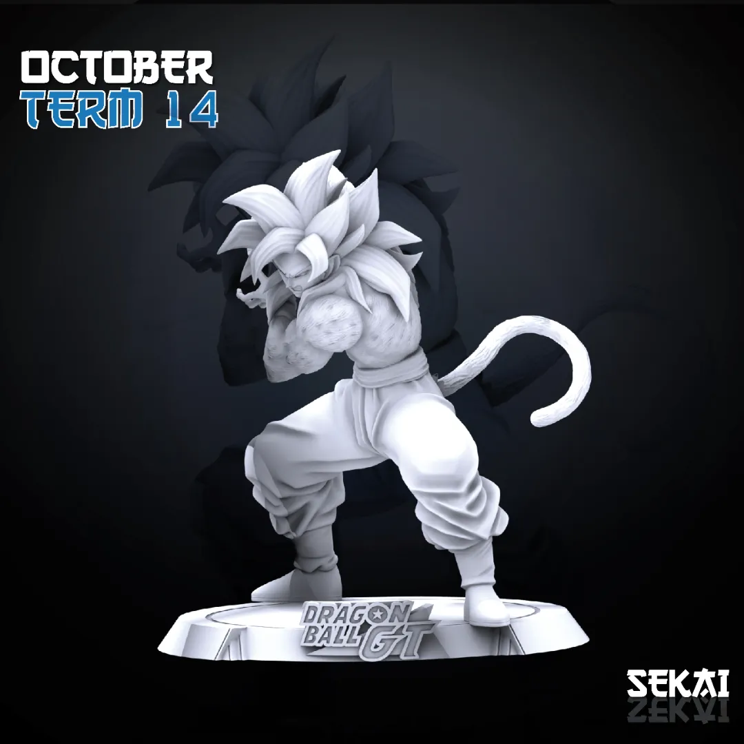 SSJ4 Goku - Unassembled and Unpainted Garage Kit - Model Designed by Sekai3D