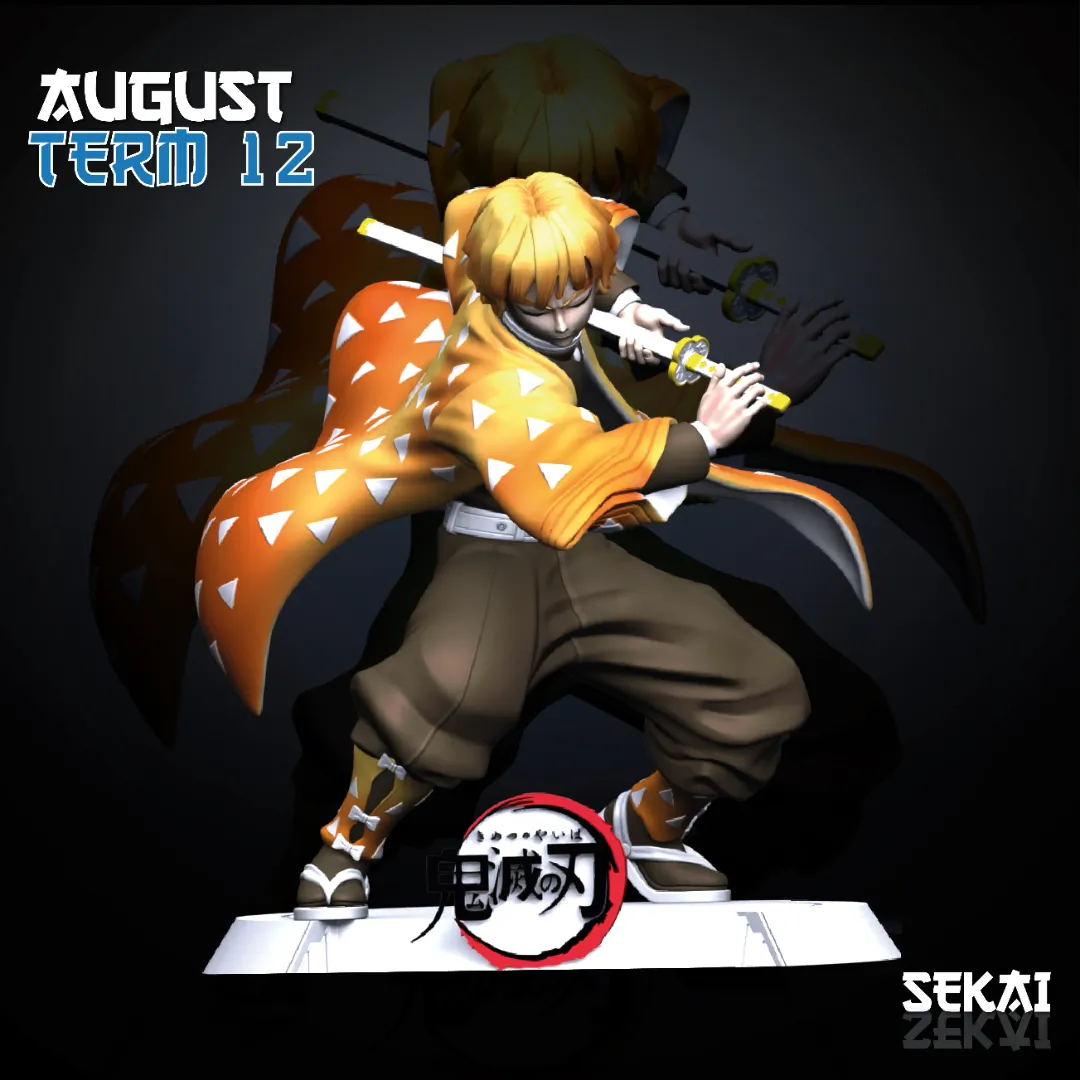 Zenitsu - Unassembled and Unpainted Garage Kit - Model Designed by Sekai3D