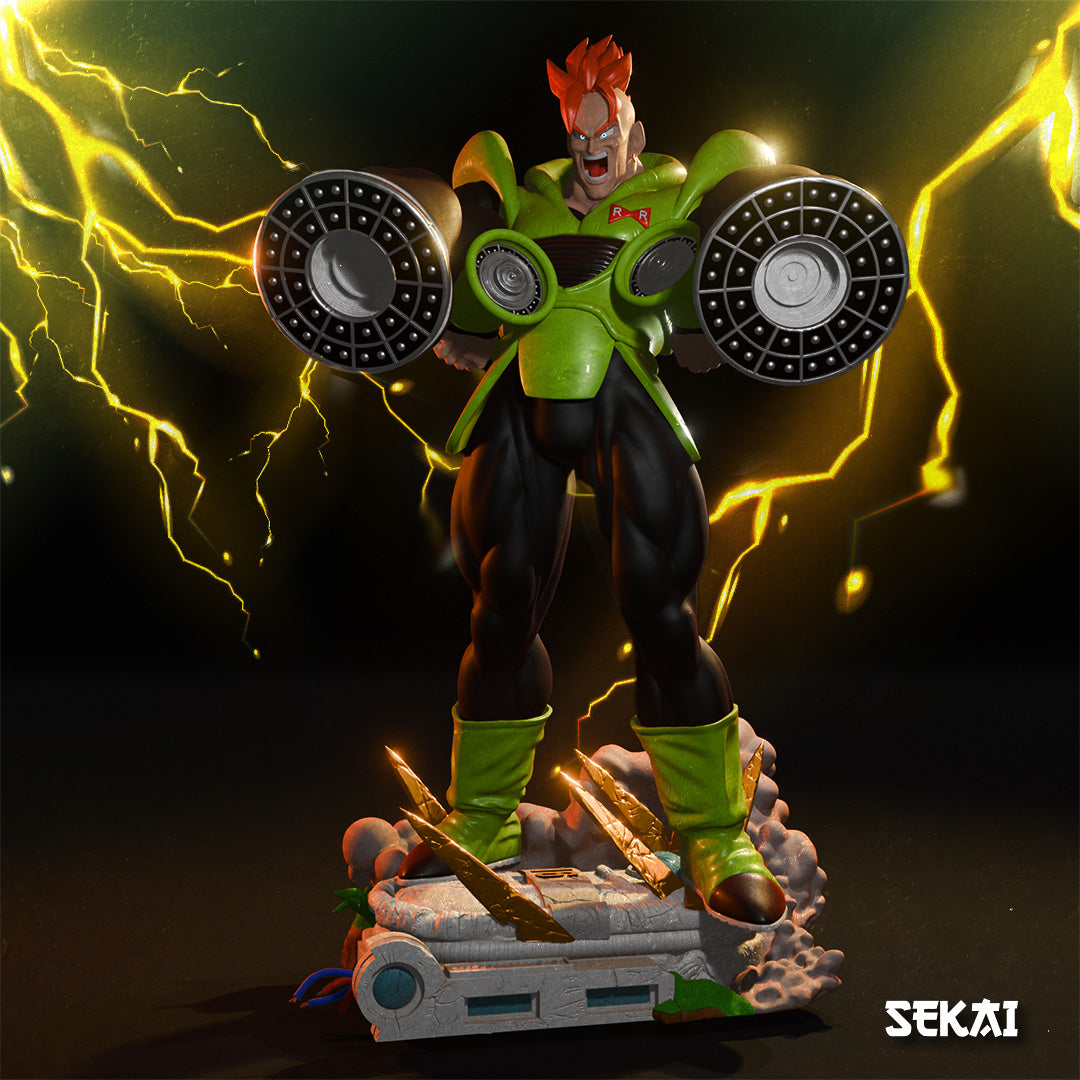 Android 16 - Unassembled and Unpainted Garage Kit - Model Designed by Sekai3D