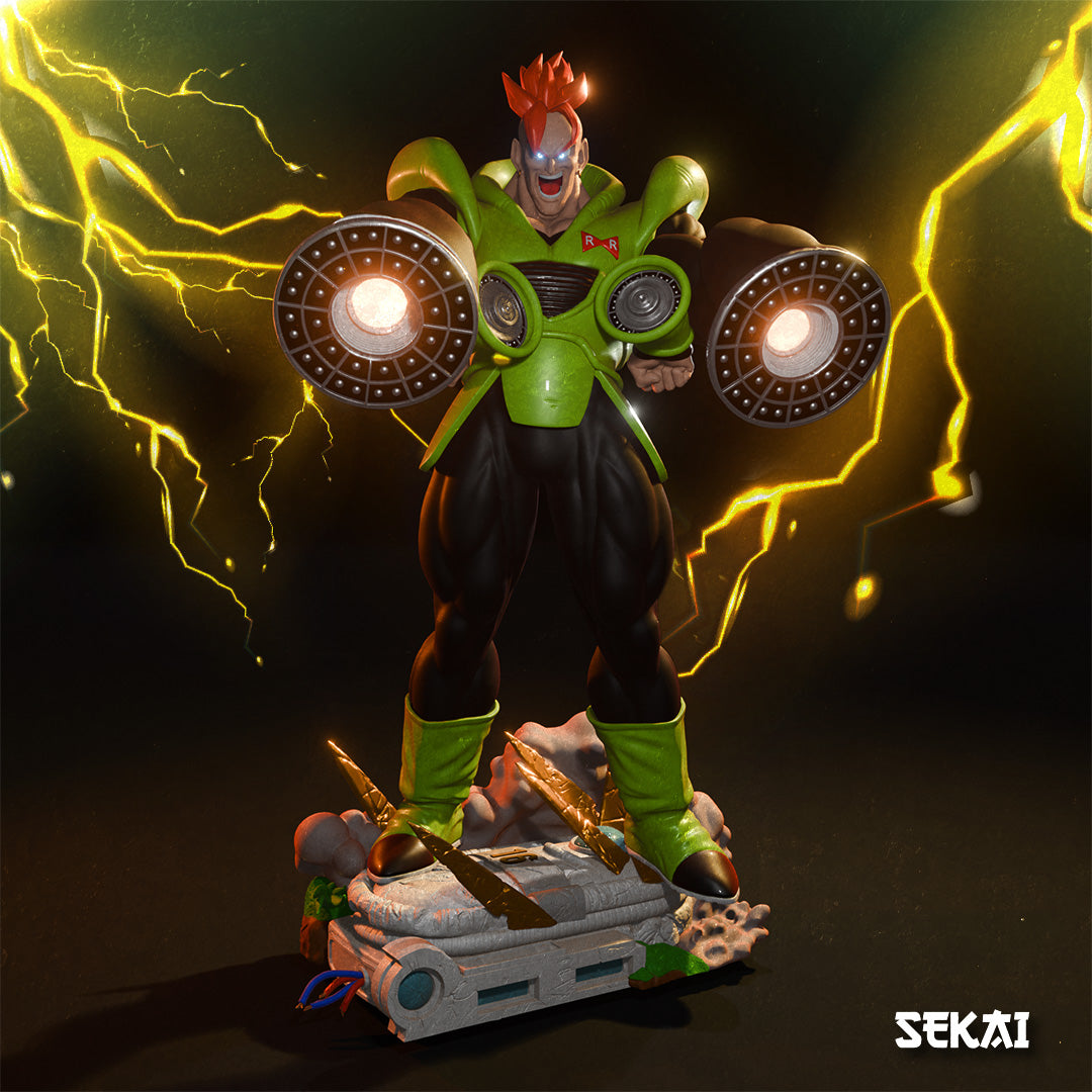 Android 16 - Unassembled and Unpainted Garage Kit - Model Designed by Sekai3D