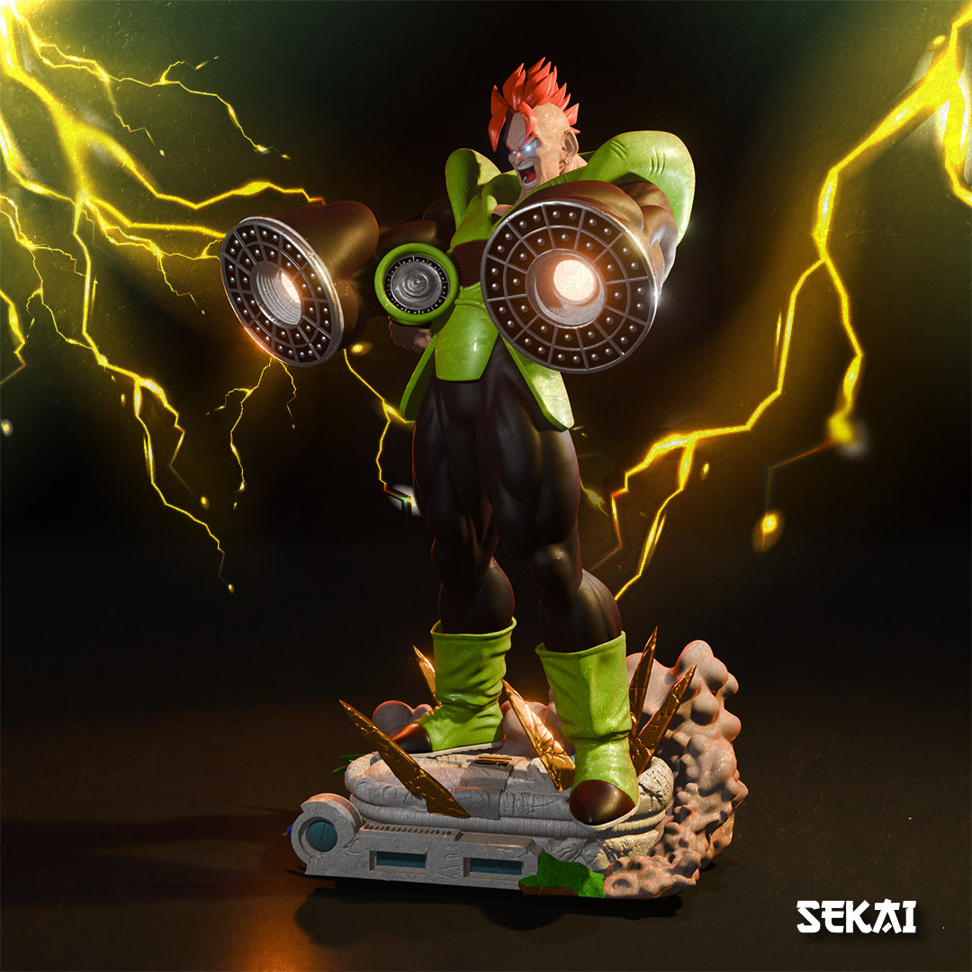 Android 16 - Unassembled and Unpainted Garage Kit - Model Designed by Sekai3D