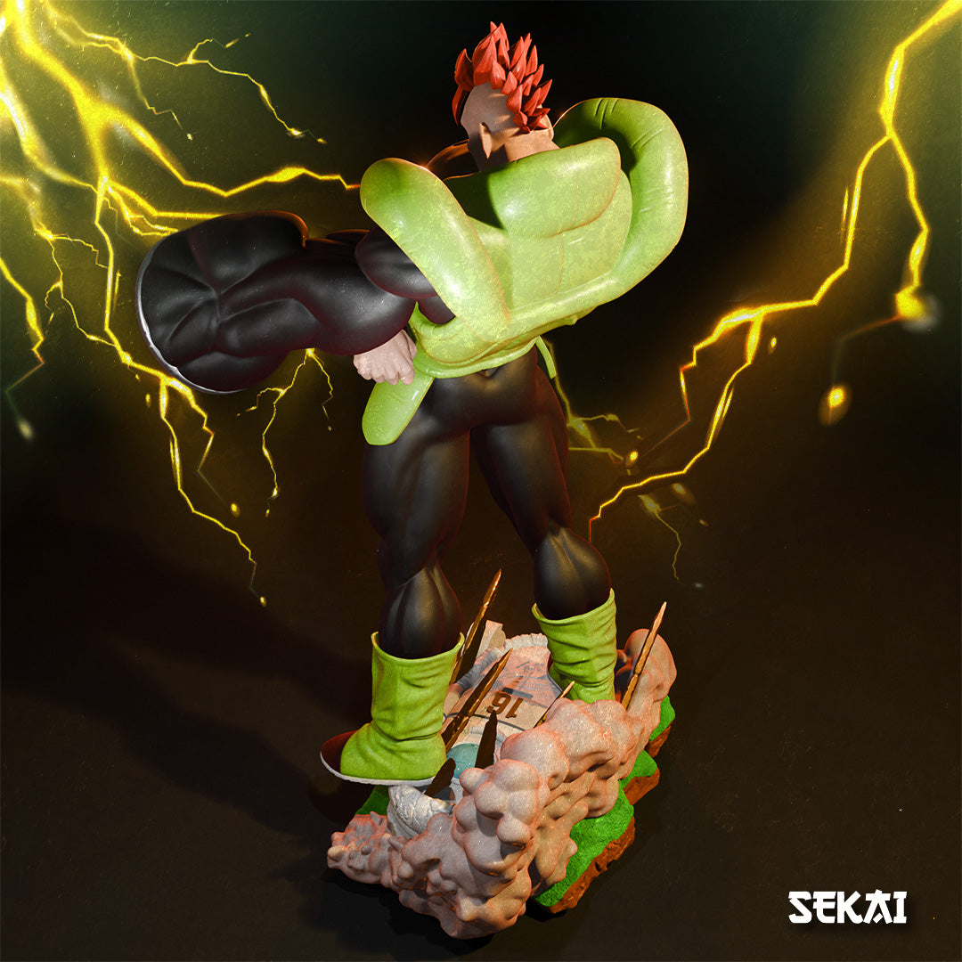 Android 16 - Unassembled and Unpainted Garage Kit - Model Designed by Sekai3D