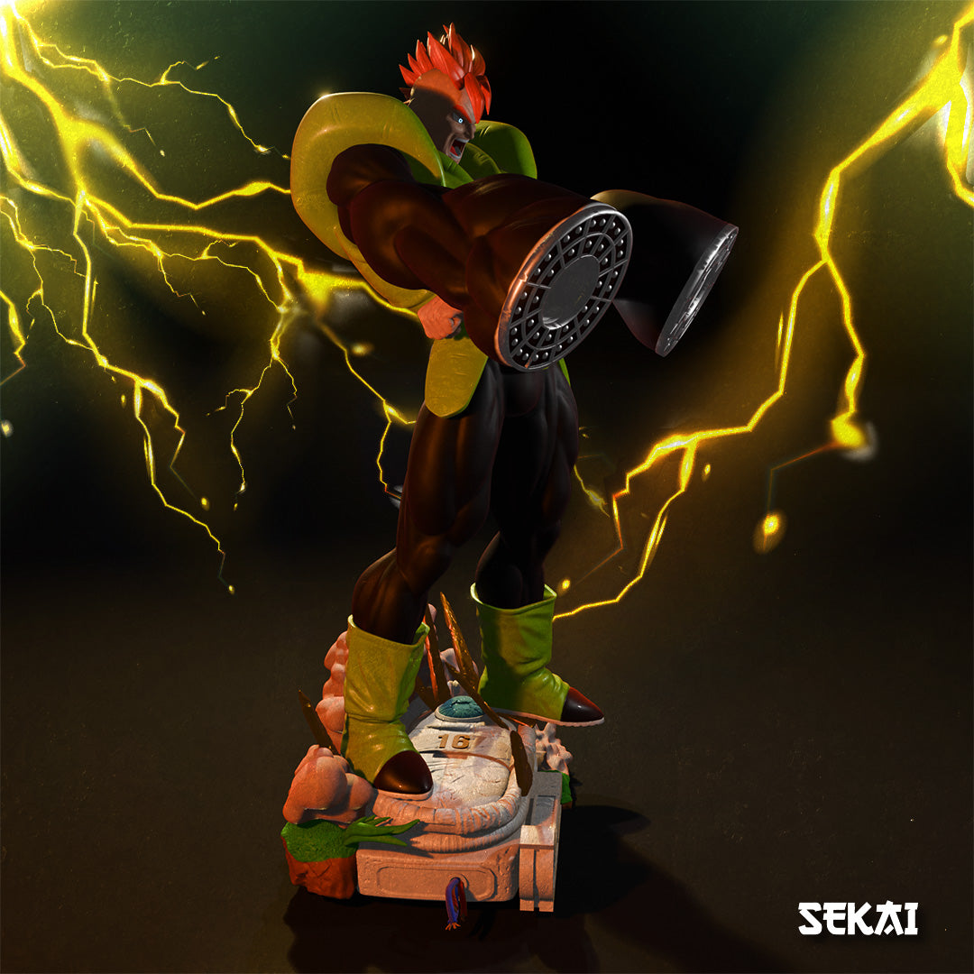 Android 16 - Unassembled and Unpainted Garage Kit - Model Designed by Sekai3D