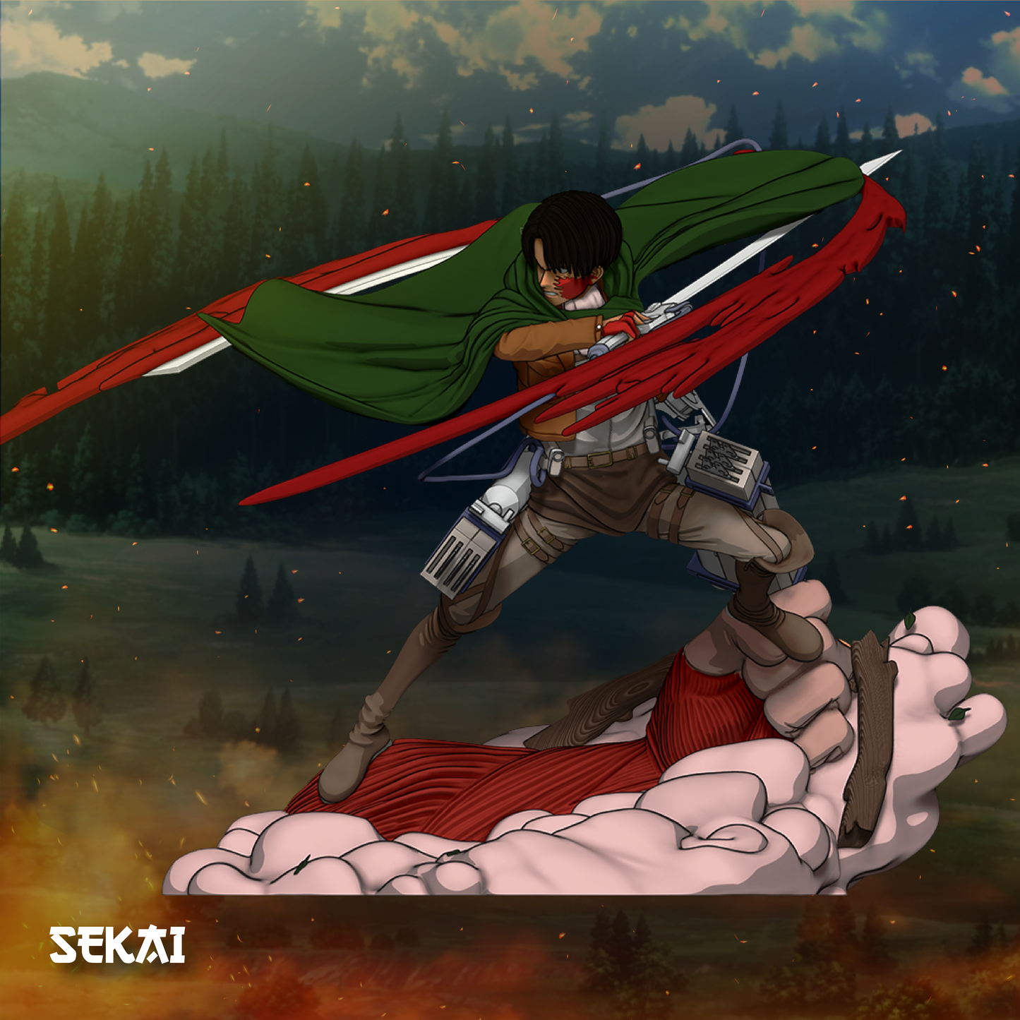 Levi - Unassembled and Unpainted Garage Kit - Model Designed by Sekai3D