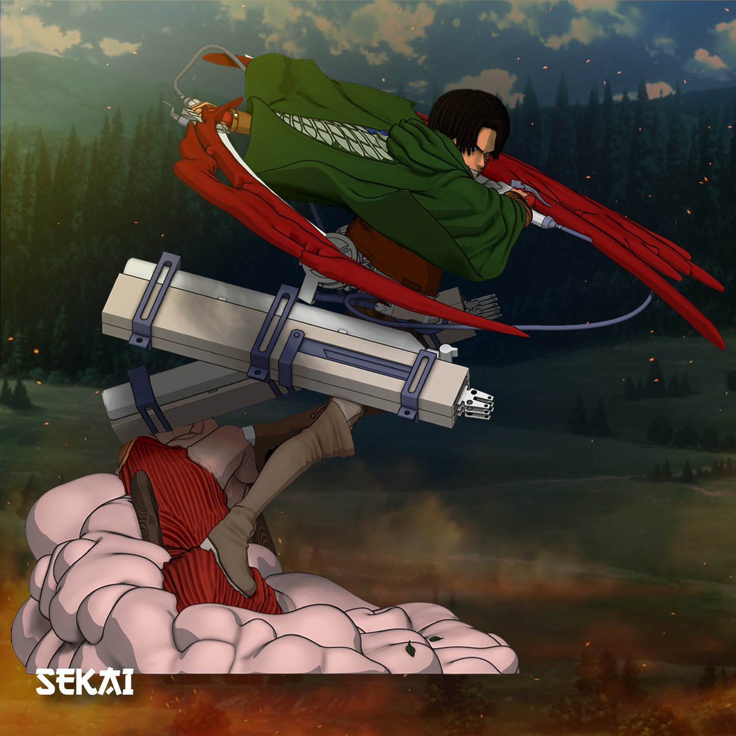 Levi - Unassembled and Unpainted Garage Kit - Model Designed by Sekai3D