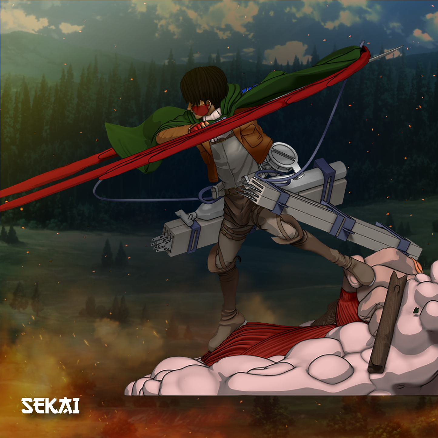 Levi - Unassembled and Unpainted Garage Kit - Model Designed by Sekai3D