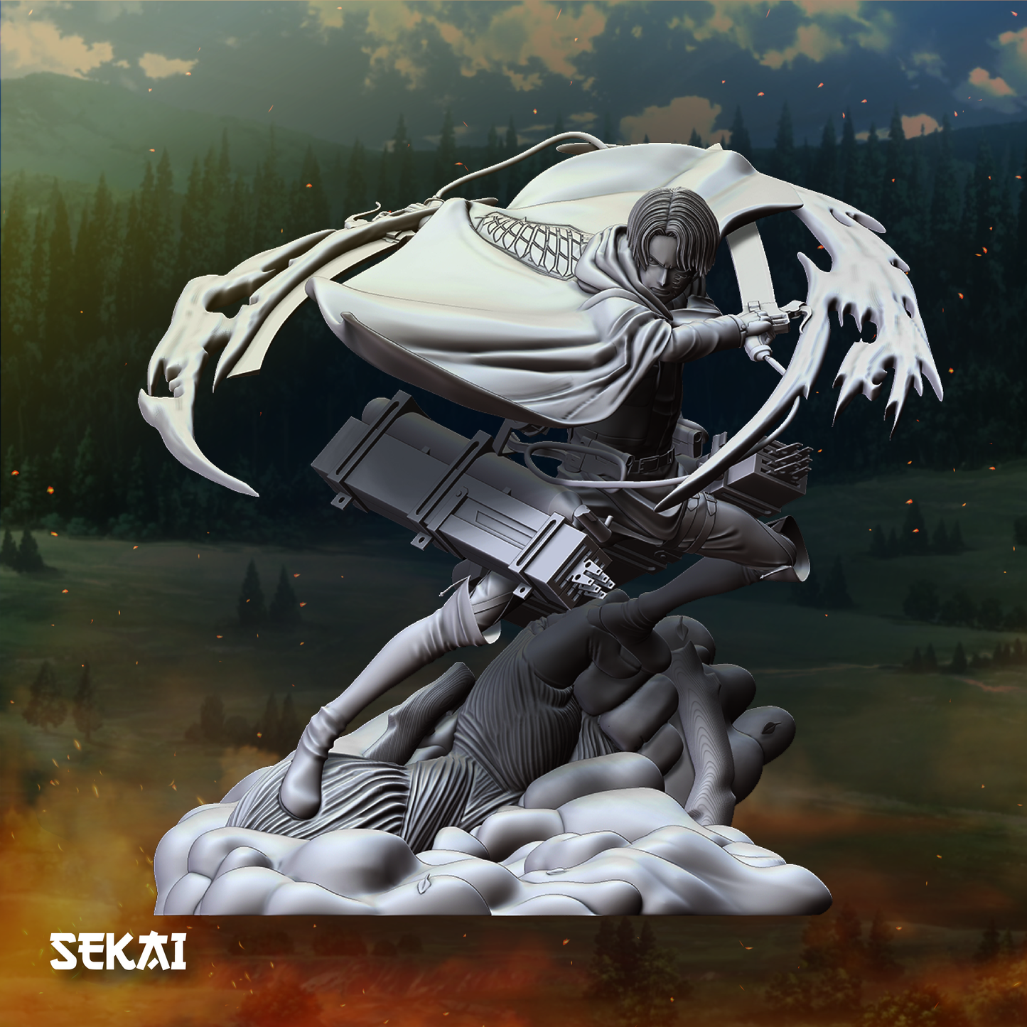 Levi - Unassembled and Unpainted Garage Kit - Model Designed by Sekai3D