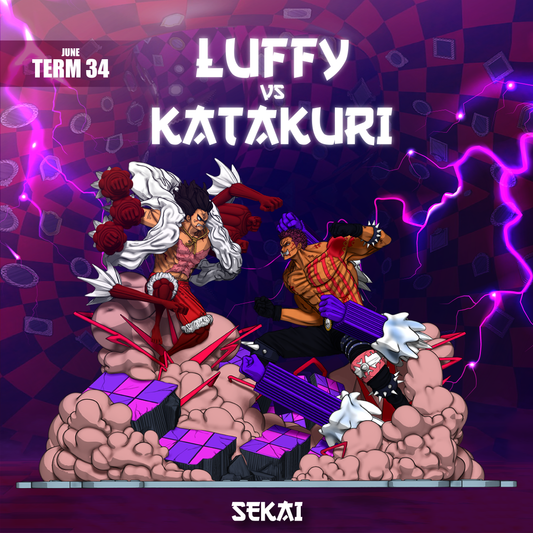 Luffy vs Katakuri Diorama - Unassembled and Unpainted Garage Kit - Model Designed by Sekai3D